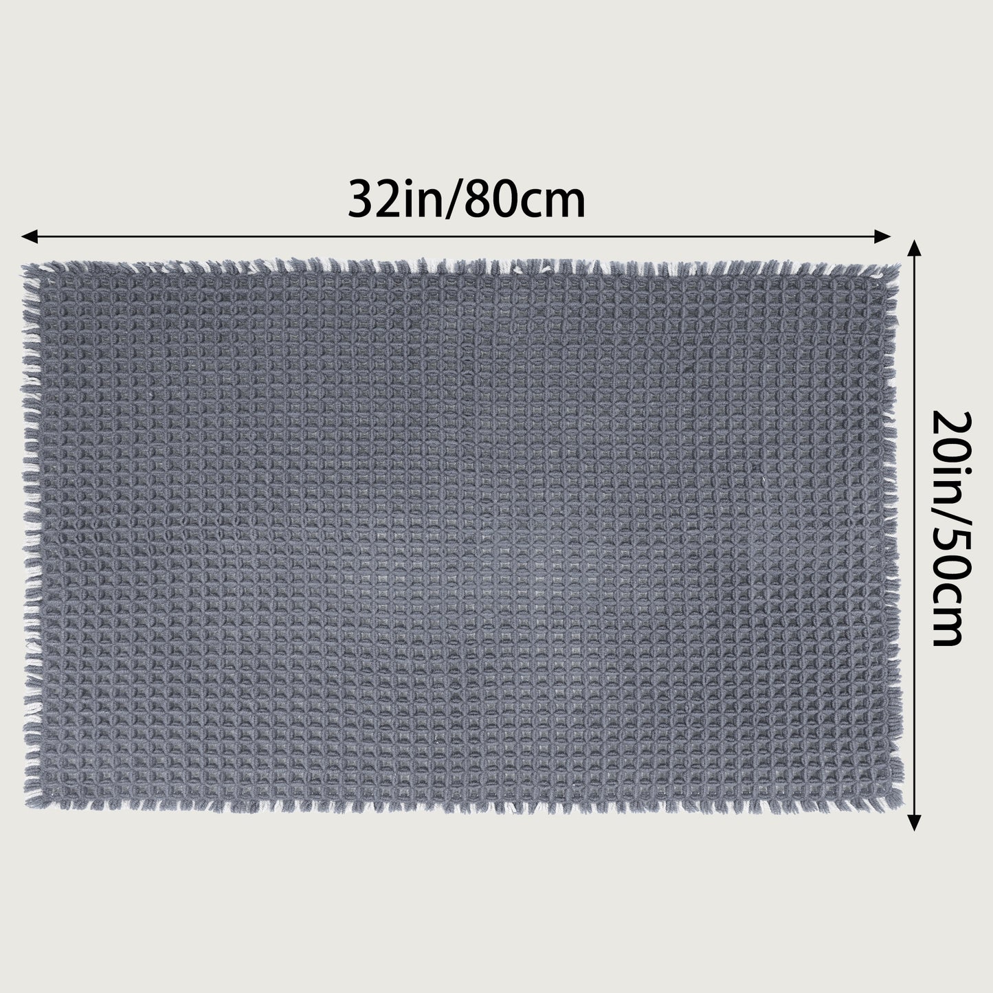 Waffle Bathroom Mat Soft Absorbent Laundry Room Washable Thick Bath Mats