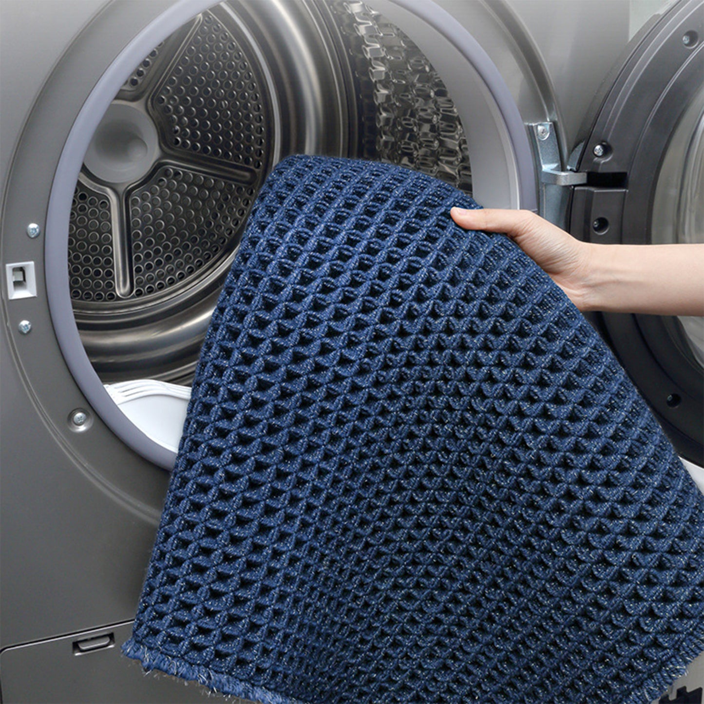 Waffle Bathroom Mat Soft Absorbent Laundry Room Washable Thick Bath Mats