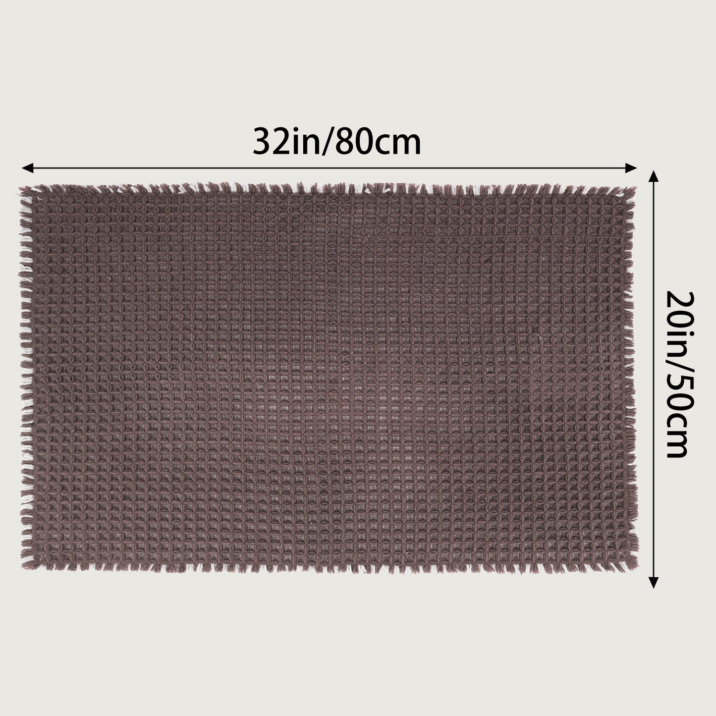 Waffle Bathroom Mat Soft Absorbent Laundry Room Washable Thick Bath Mats
