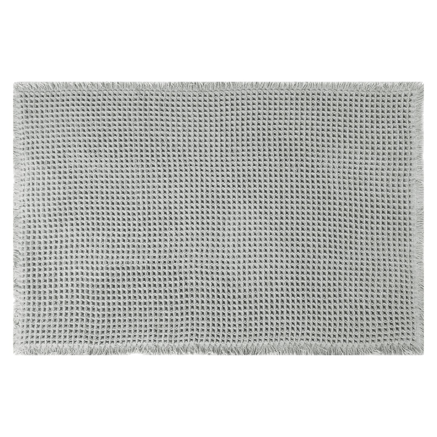 Waffle Tassels Bathroom Mat Soft Absorbent Laundry Room Washable Thick Bath Mats