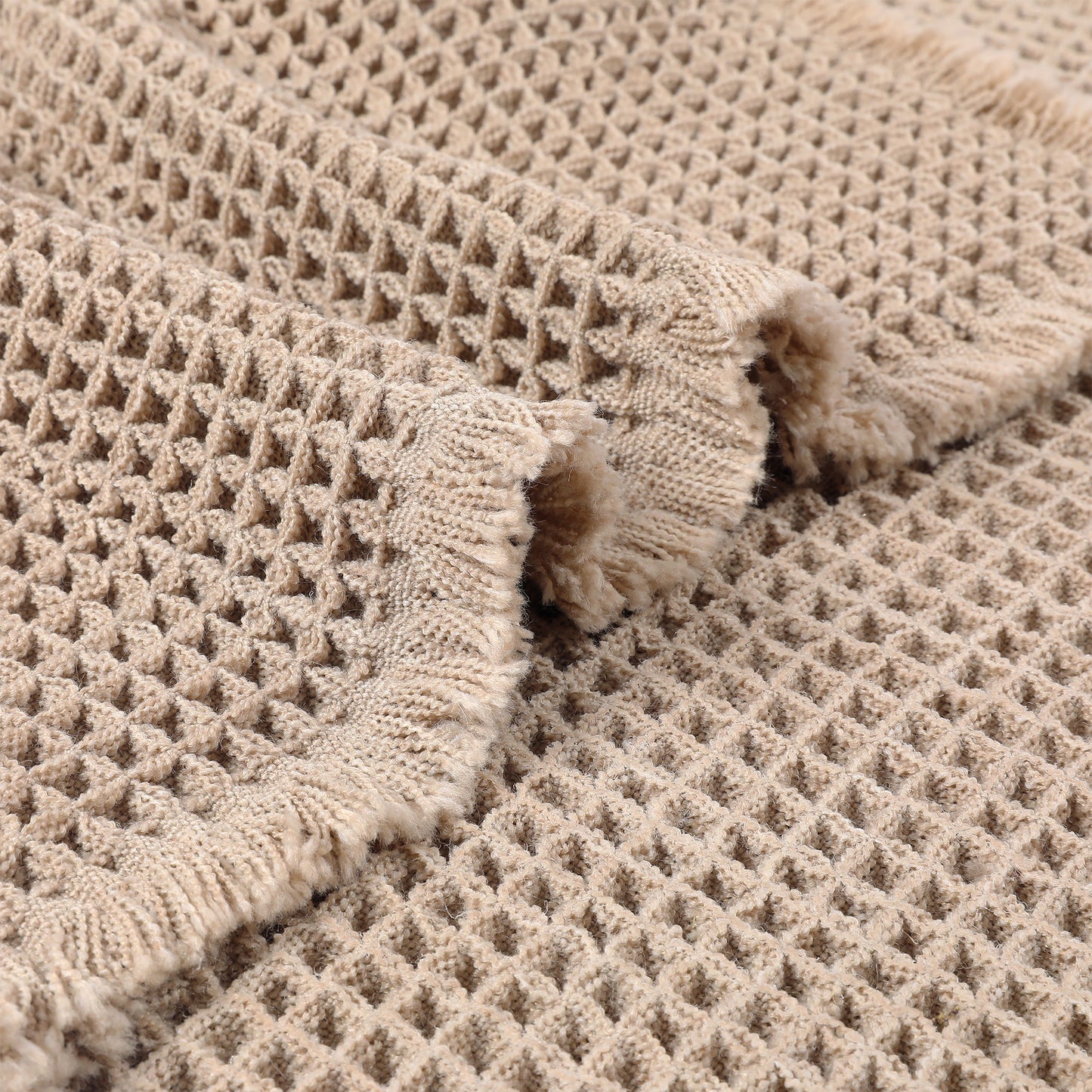 Waffle Tassels Bathroom Mat Soft Absorbent Laundry Room Washable Thick Bath Mats