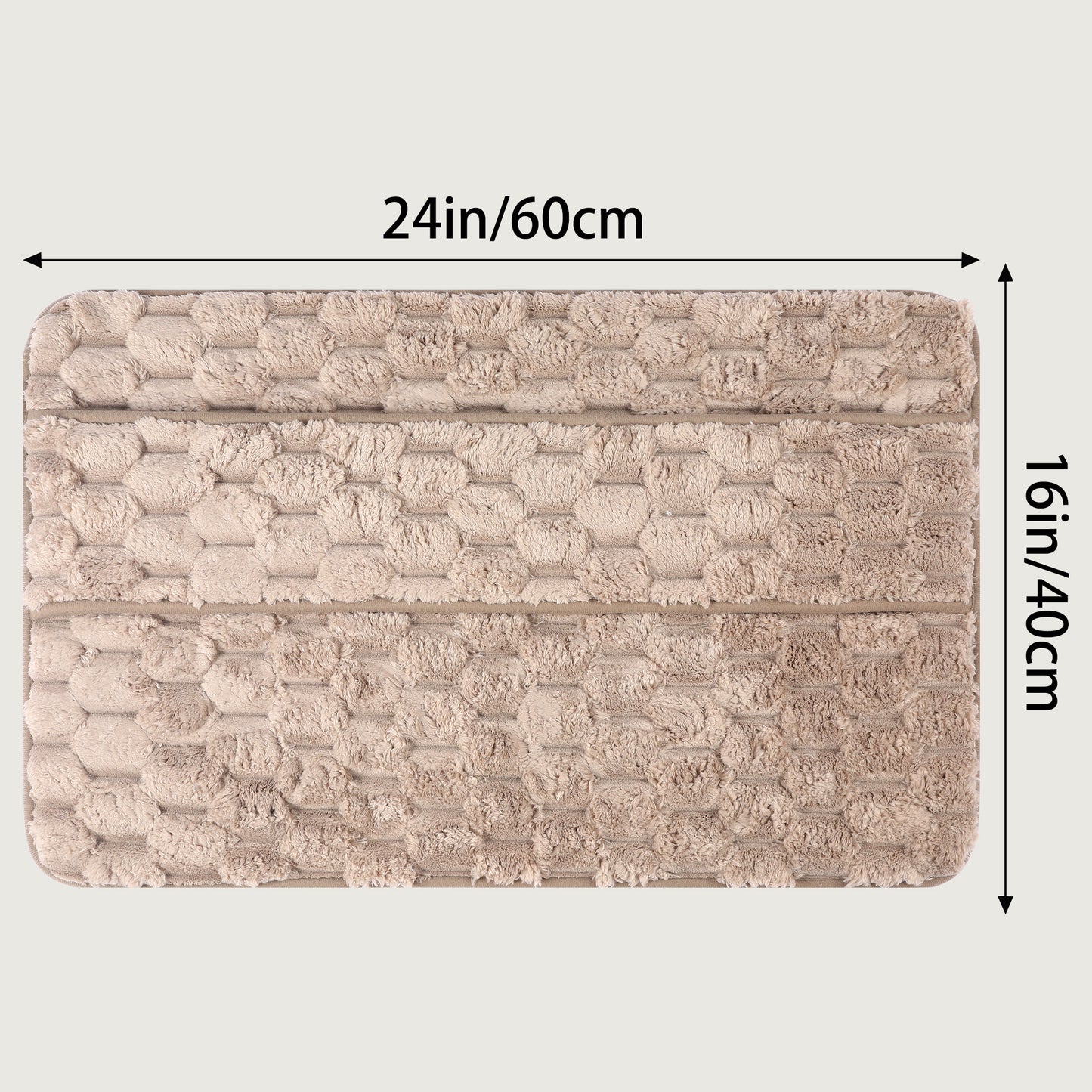 Fluffy Shag Bathroom Mat Soft Absorbent Non-Slip Backing Quick Dry Machine Washable Bath Mats