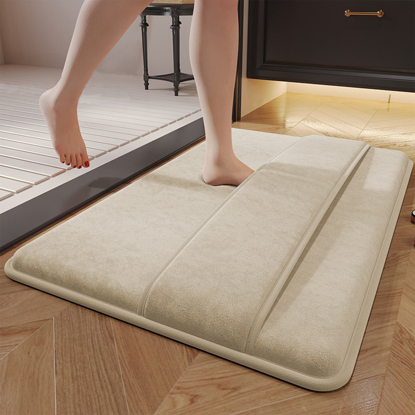 Memory Foam Bath Mat, Absorbent Non Slip Bath Rug, Thick Bath Mats for Bathroom Floor