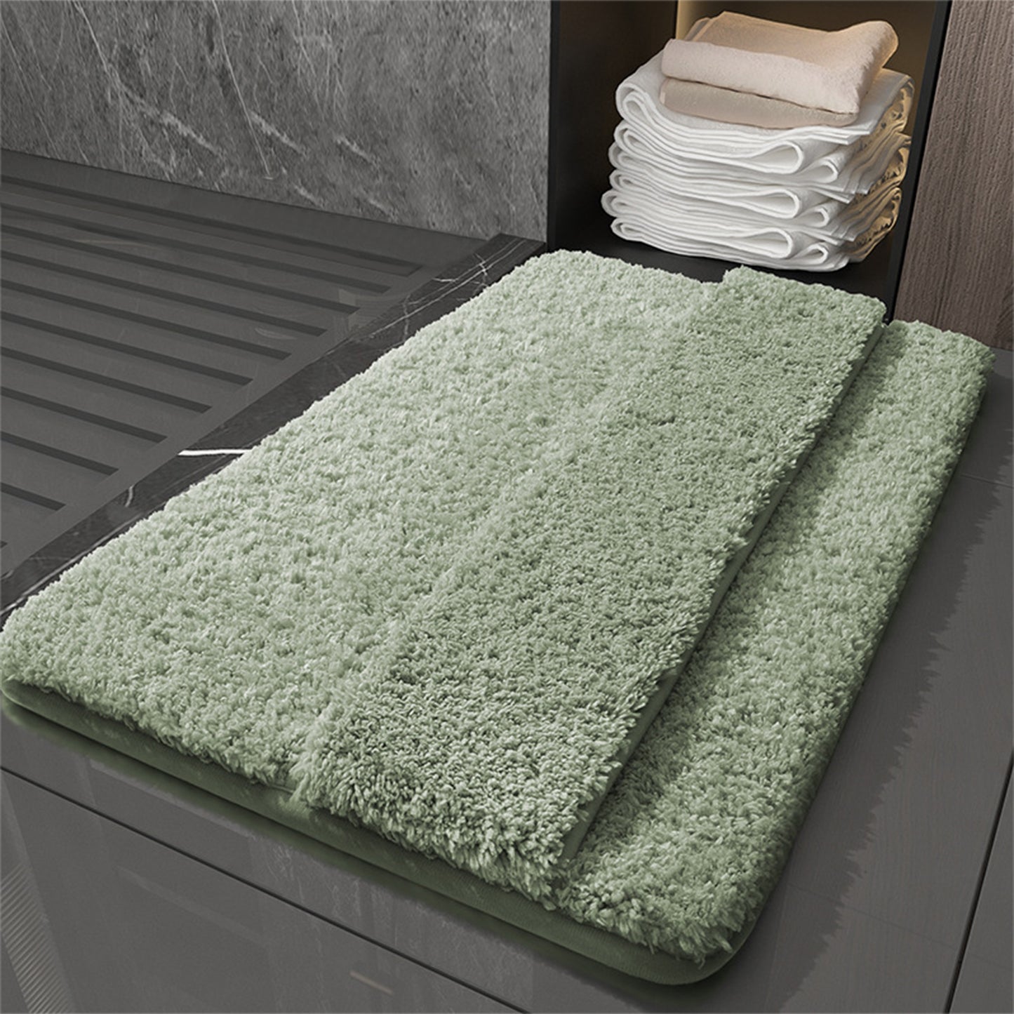 Plush Shaggy Bathroom Rugs Mat, Extra Soft and Absorbent Bath Rugs, Non-Slip Bath Mats