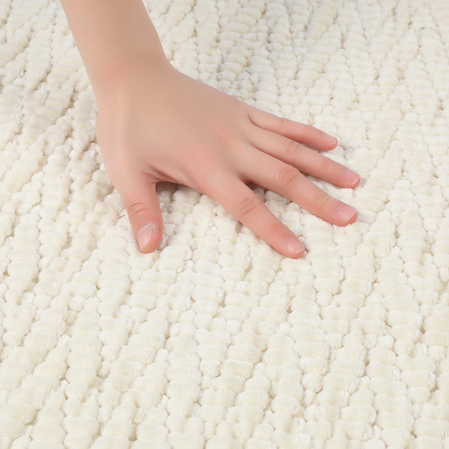 Rubber Backing Non Slip Quick Dry Bath Mat, Absorbent Machine Washable Bath Mats