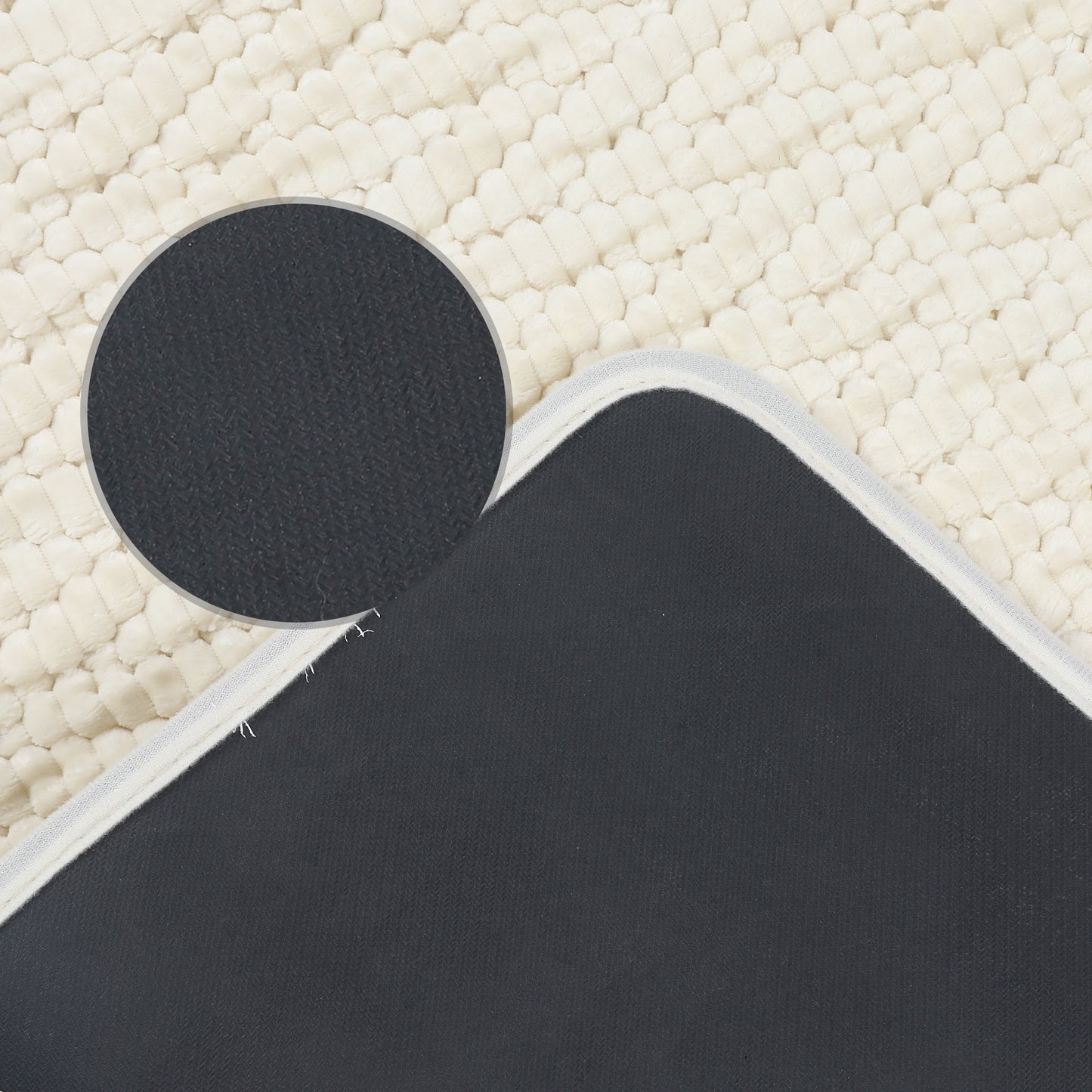 Rubber Backing Non Slip Quick Dry Bath Mat, Absorbent Machine Washable Bath Mats