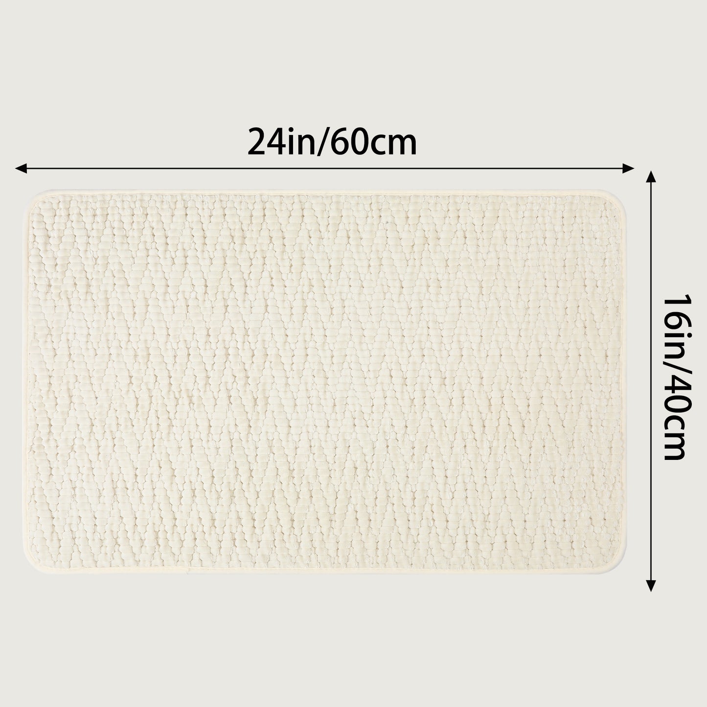 Rubber Backing Non Slip Quick Dry Bath Mat, Absorbent Machine Washable Bath Mats