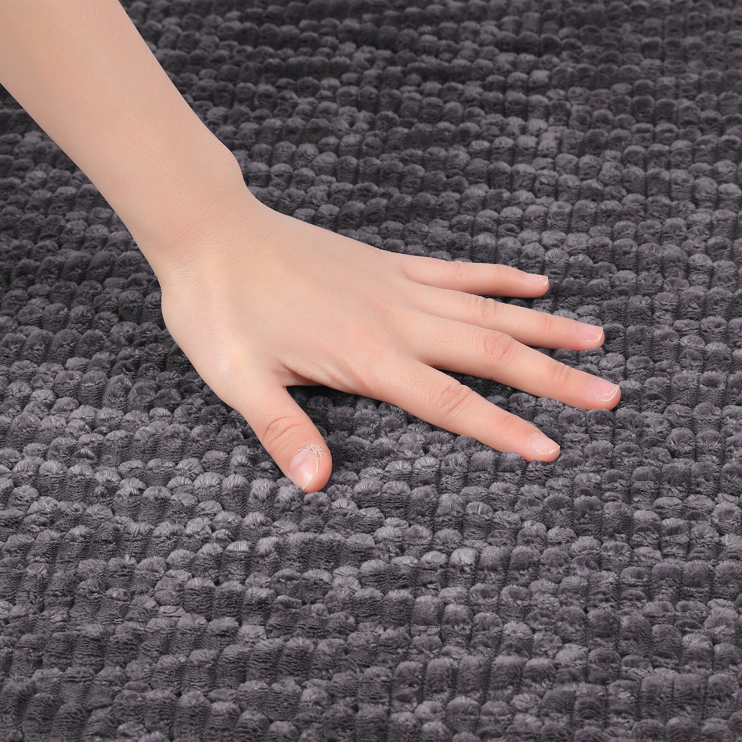 Rubber Backing Non Slip Quick Dry Bath Mat, Absorbent Machine Washable Bath Mats