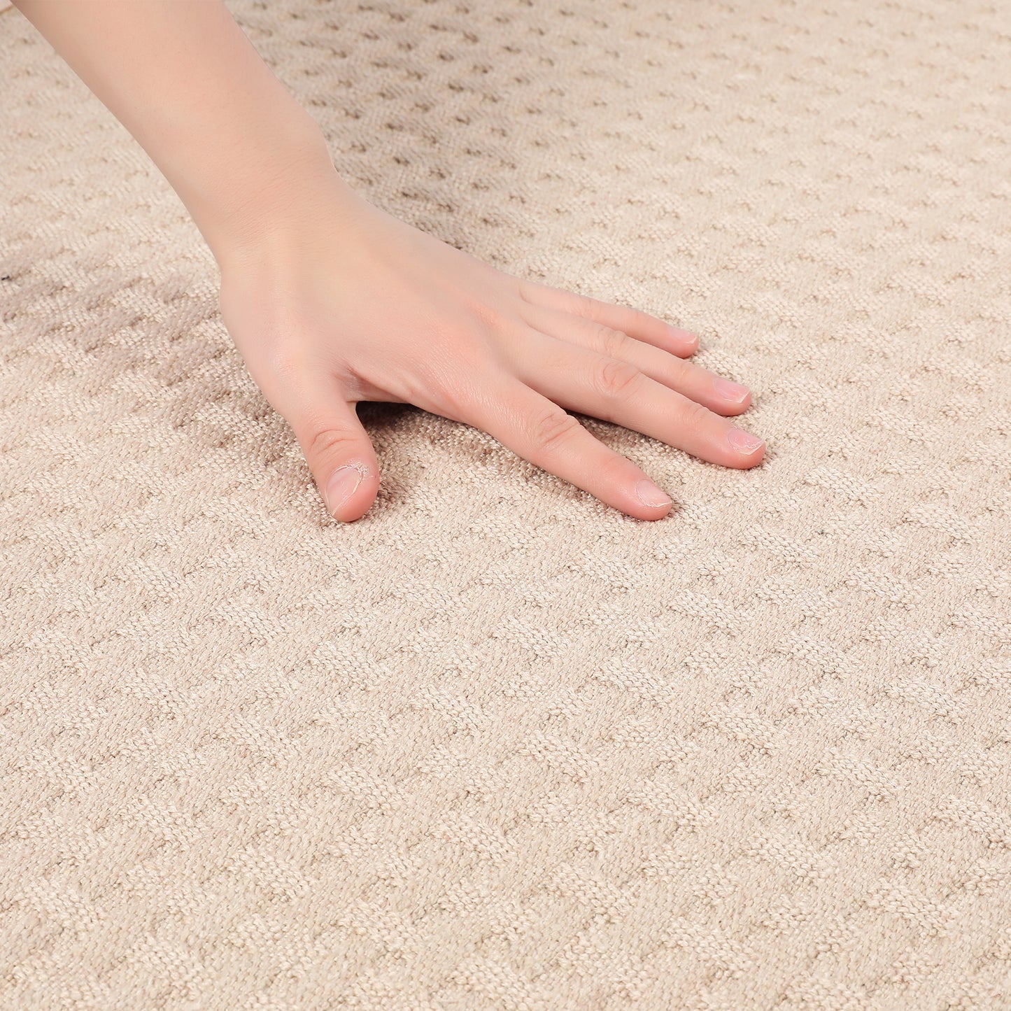 Weaving Pattern Bathroom Rugs Non Slip Washable, Soft Absorbent Thick Bath Mats