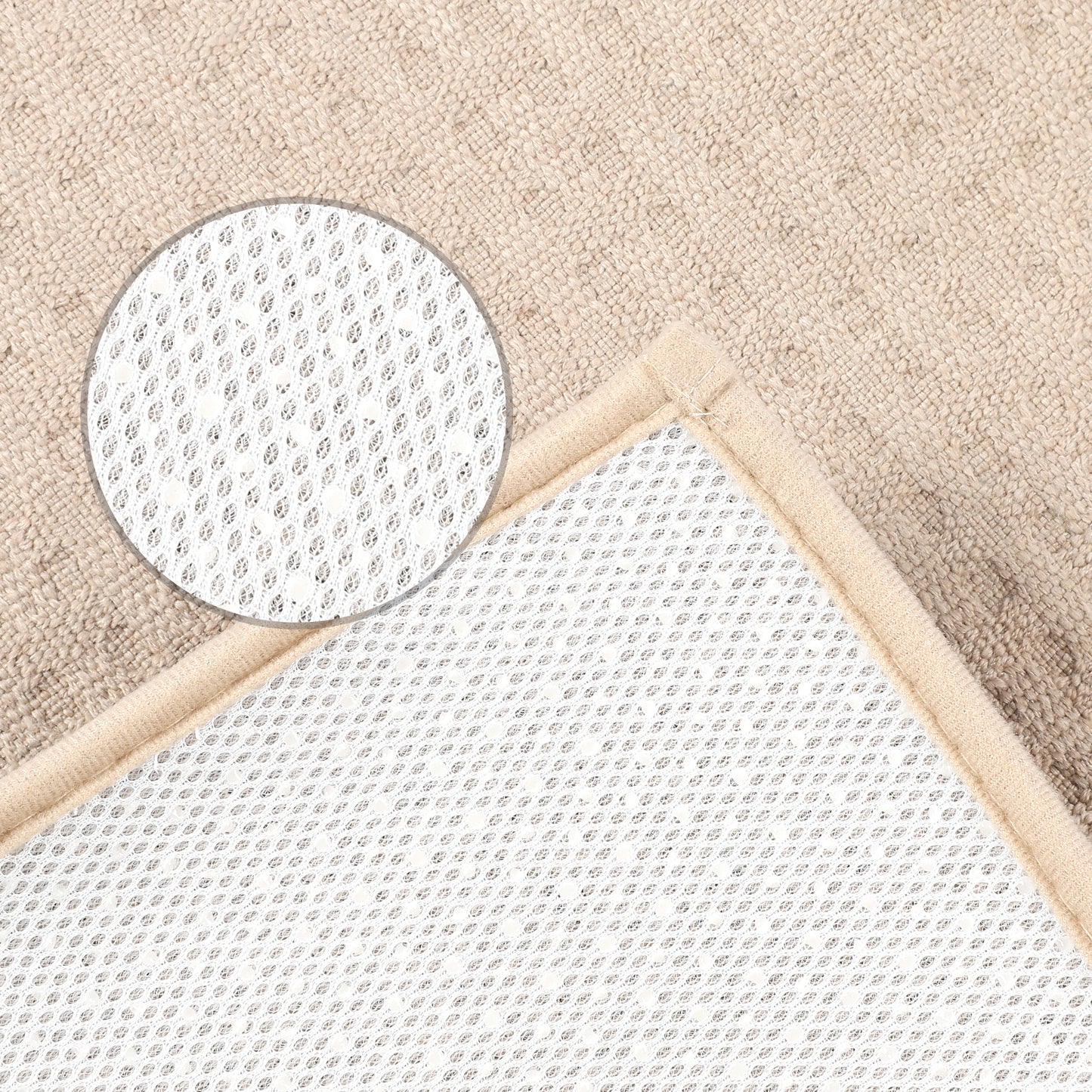 Weaving Pattern Bathroom Rugs Non Slip Washable, Soft Absorbent Thick Bath Mats