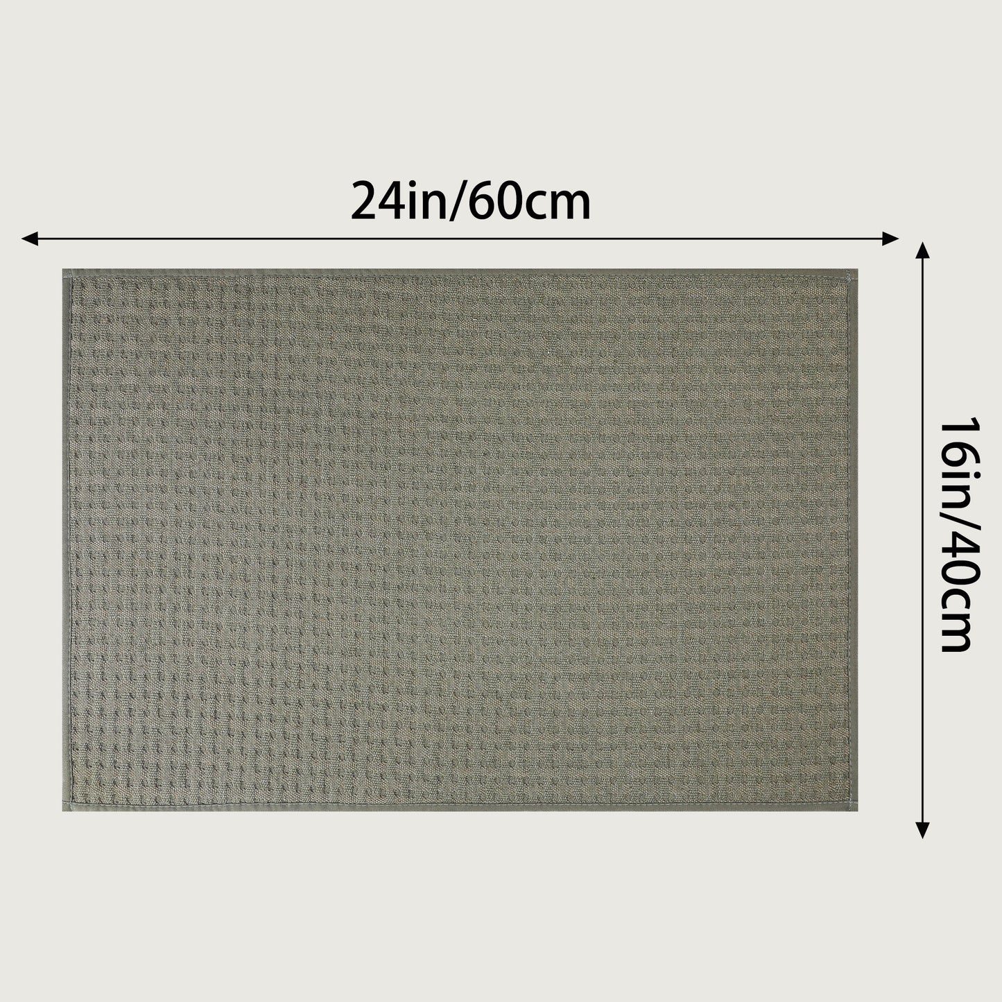Weaving Pattern Bathroom Rugs Non Slip Washable, Soft Absorbent Thick Bath Mats