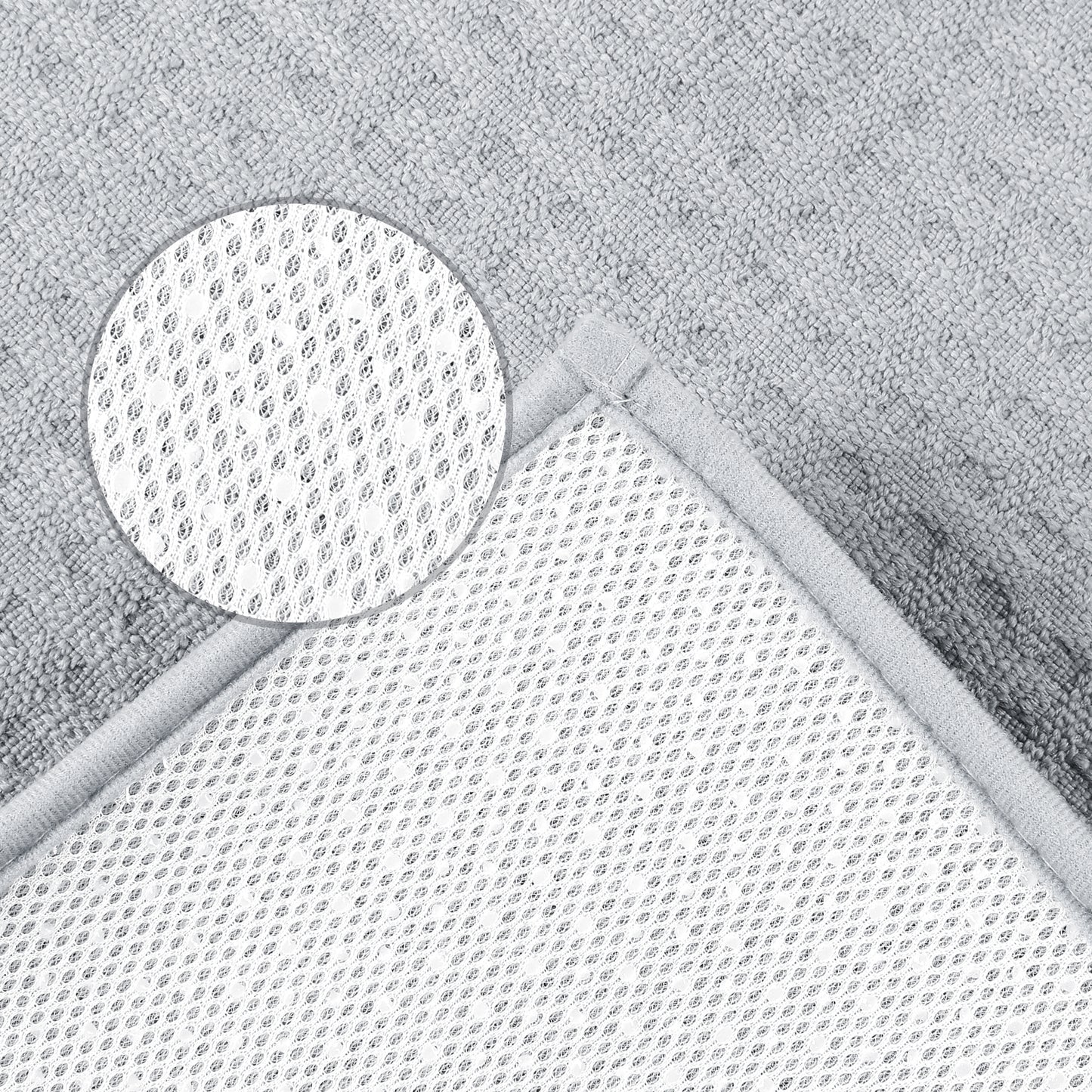 Weaving Pattern Bathroom Rugs Non Slip Washable, Soft Absorbent Thick Bath Mats