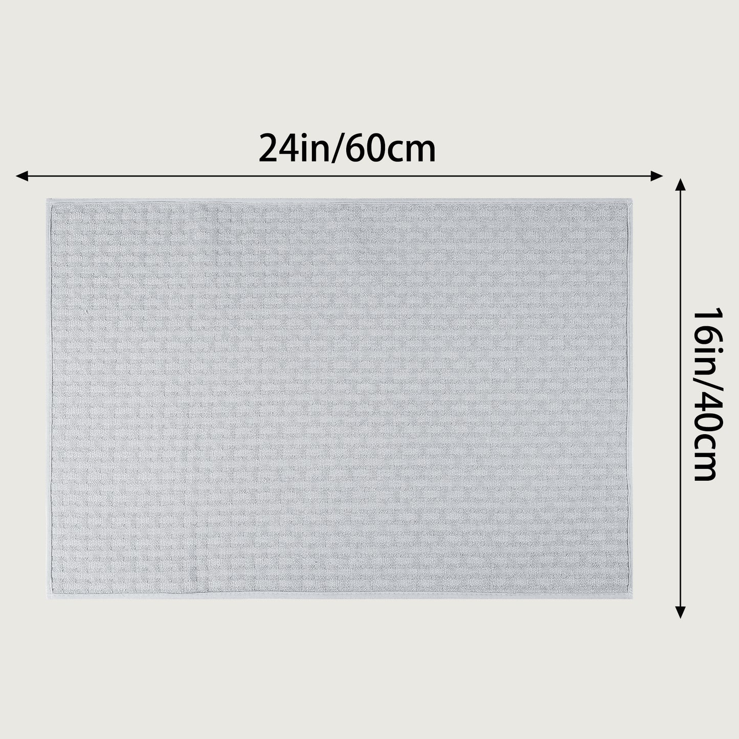 Weaving Pattern Bathroom Rugs Non Slip Washable, Soft Absorbent Thick Bath Mats