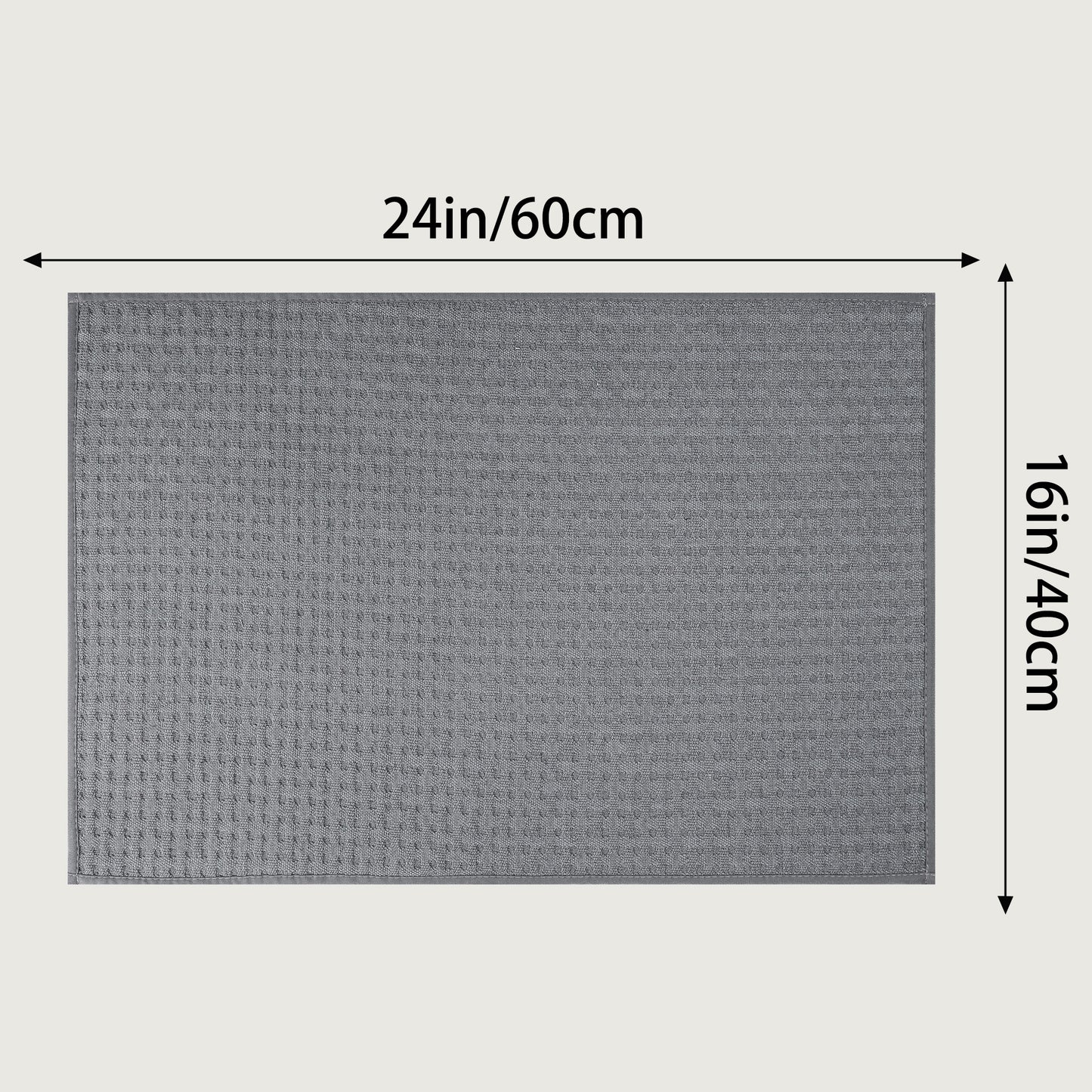 Weaving Pattern Bathroom Rugs Non Slip Washable, Soft Absorbent Thick Bath Mats