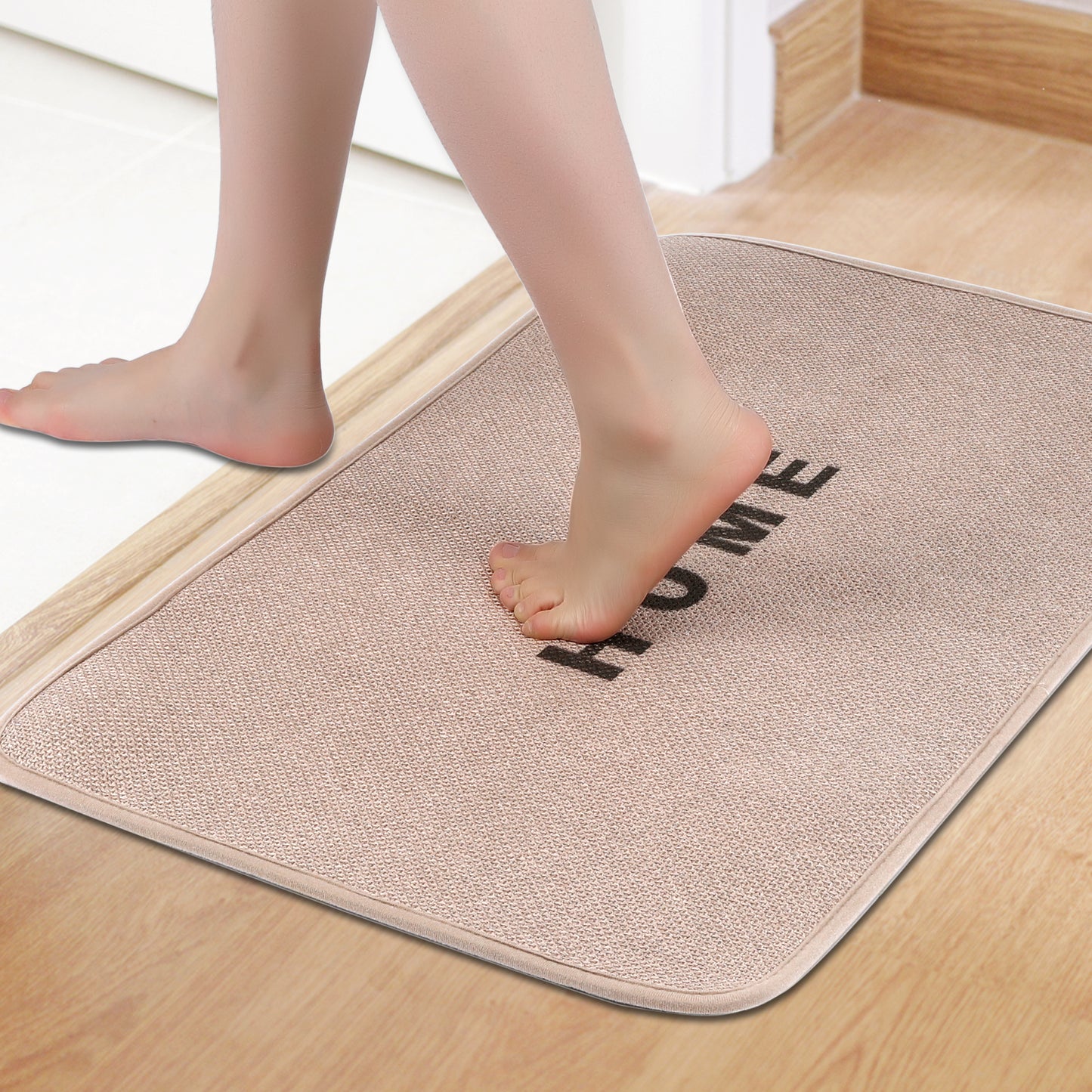 Letter Boho Bathroom Rugs, Absorbent Non Slip Washable Bath Mats, Farmhouse Bath Mats