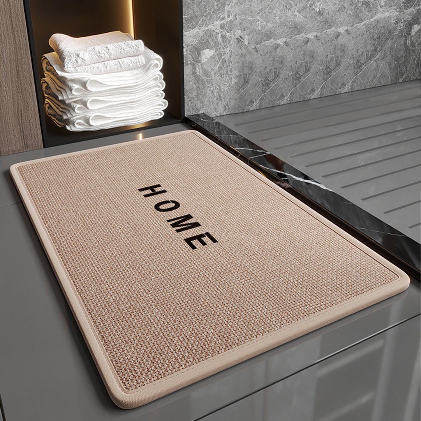 Letter Boho Bathroom Rugs, Absorbent Non Slip Washable Bath Mats, Farmhouse Bath Mats