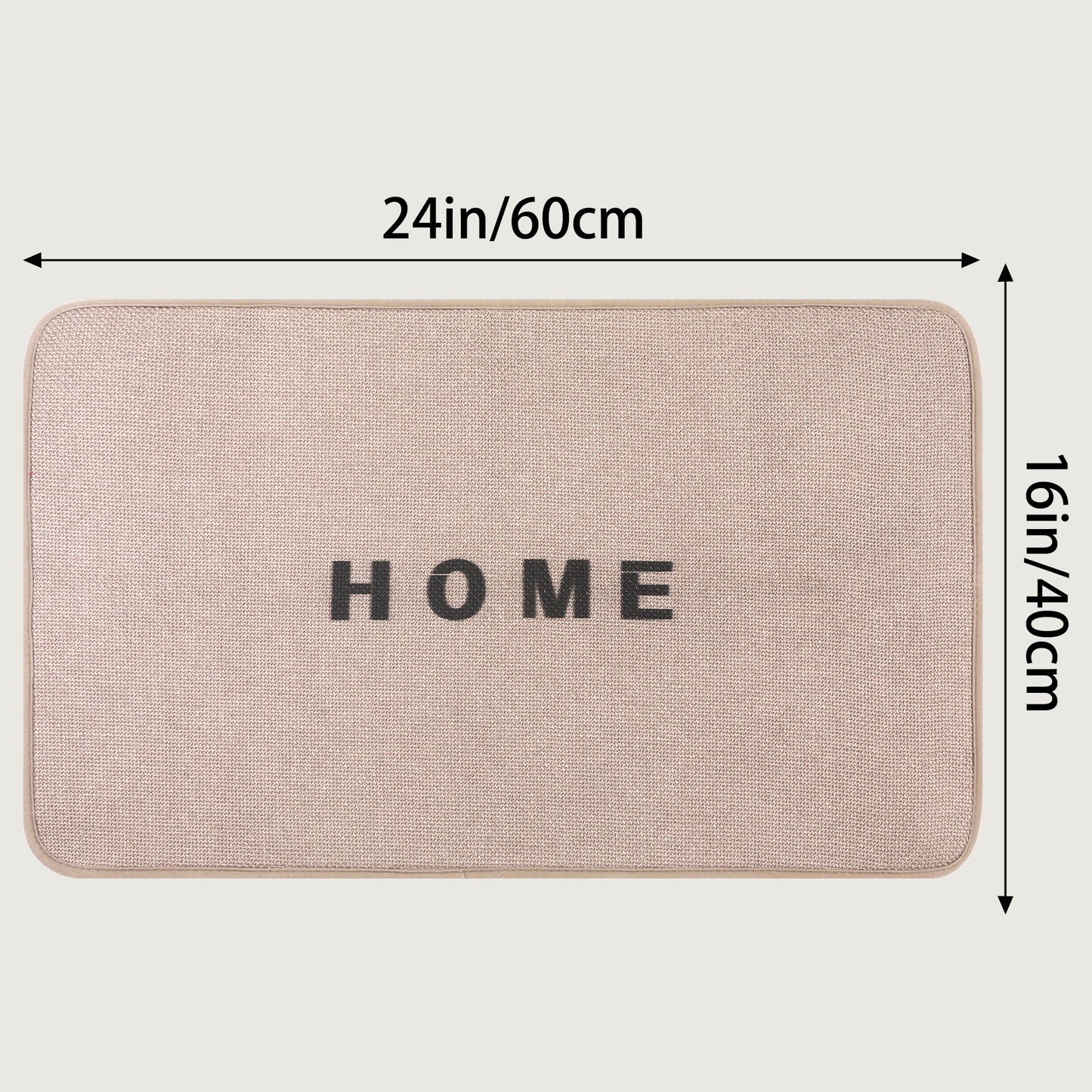 Letter Boho Bathroom Rugs, Absorbent Non Slip Washable Bath Mats, Farmhouse Bath Mats