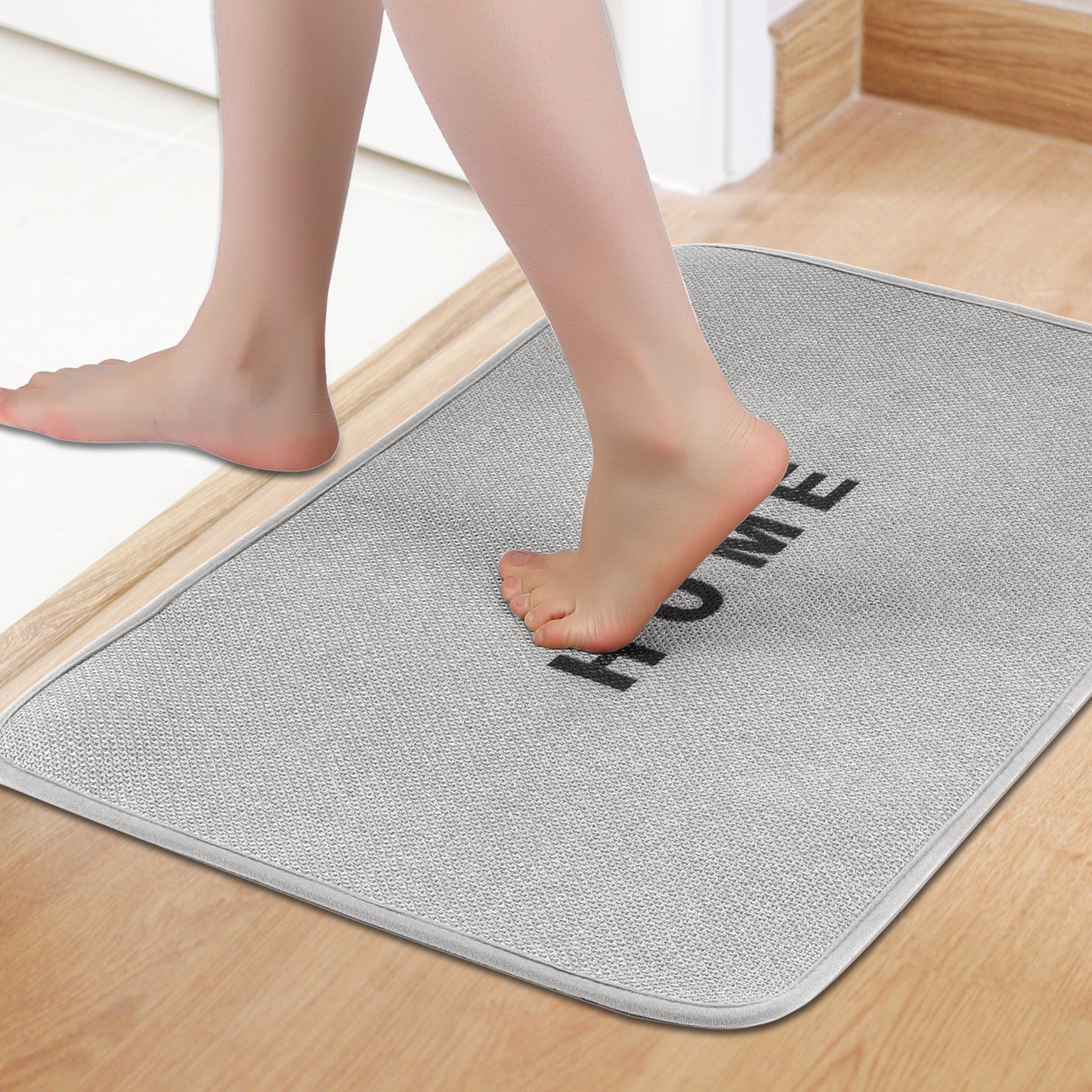 Letter Boho Bathroom Rugs, Absorbent Non Slip Washable Bath Mats, Farmhouse Bath Mats