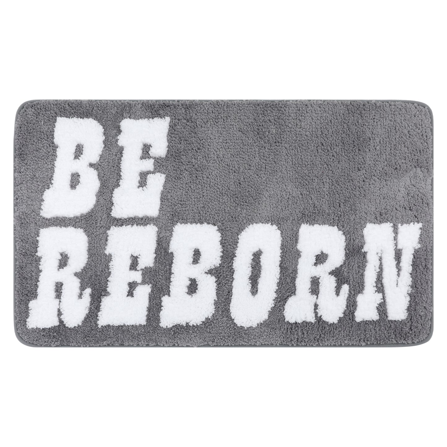 Cute Letter Pattern Bathroom Rugs, Soft and Absorbent Bath Floor Mat, Non-Slip Shaggy Bath Mats