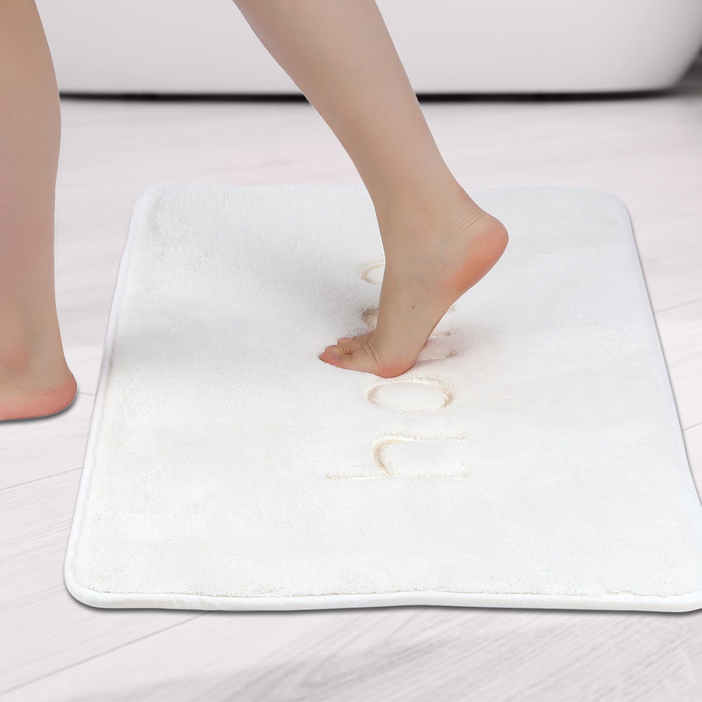 Funny Letters Bath Rugs for Bathroom, Absorbent Non Slip Washable Bath Mats