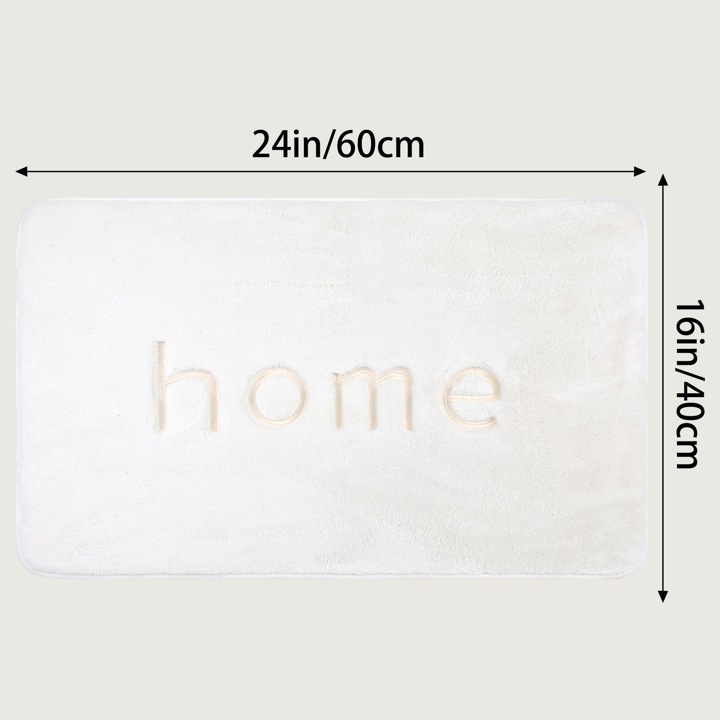 Funny Letters Bath Rugs for Bathroom, Absorbent Non Slip Washable Bath Mats