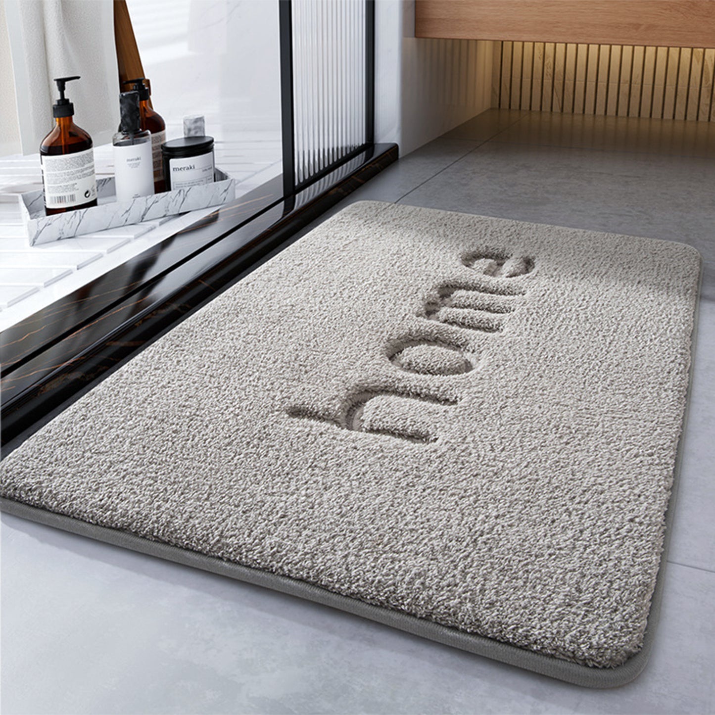 Funny Letters Bath Rugs for Bathroom, Absorbent Non Slip Washable Bath Mats