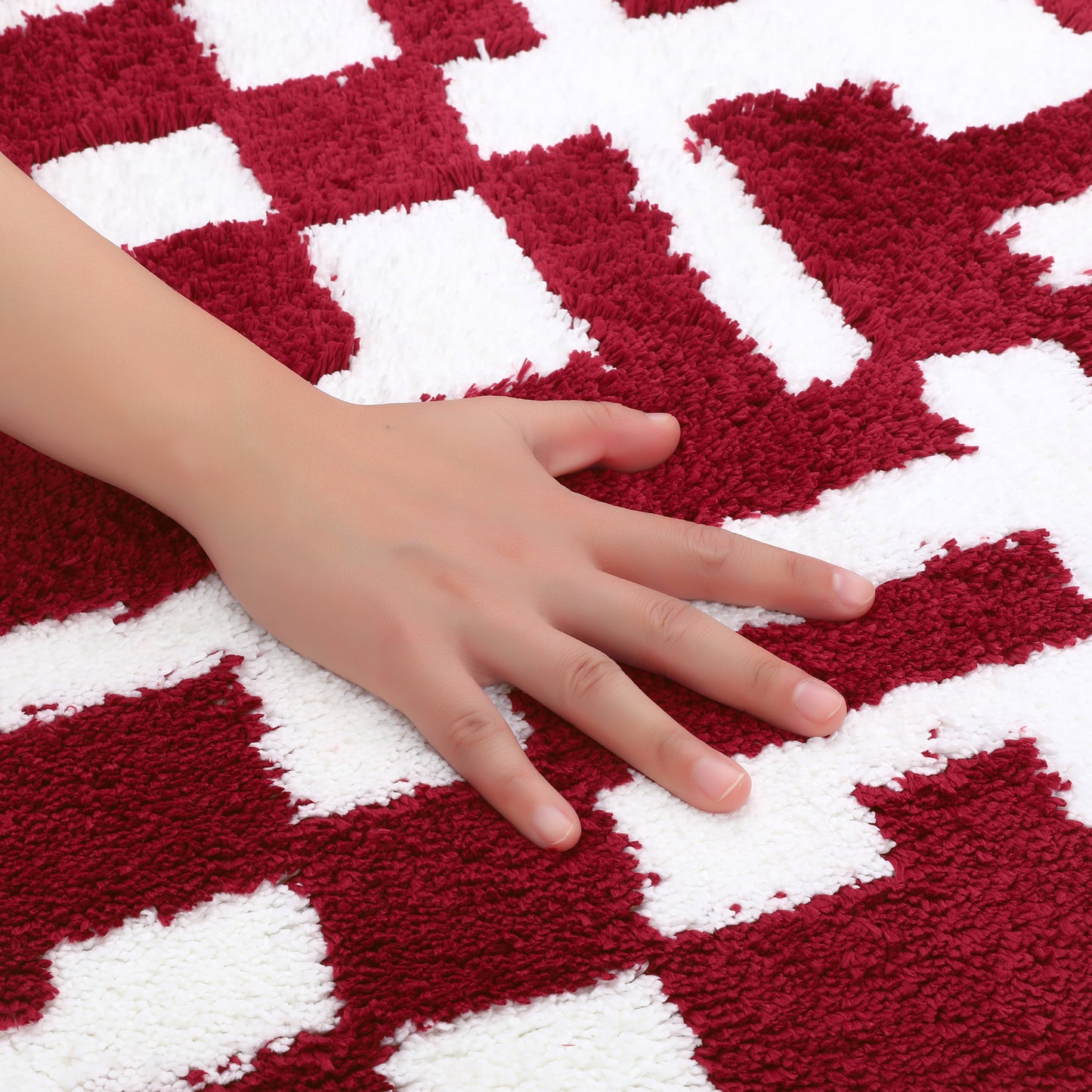 Geometric Patterns Bathroom Rugs, Soft and Absorbent Bath Mat, Quick Dry Shaggy Bath Mats
