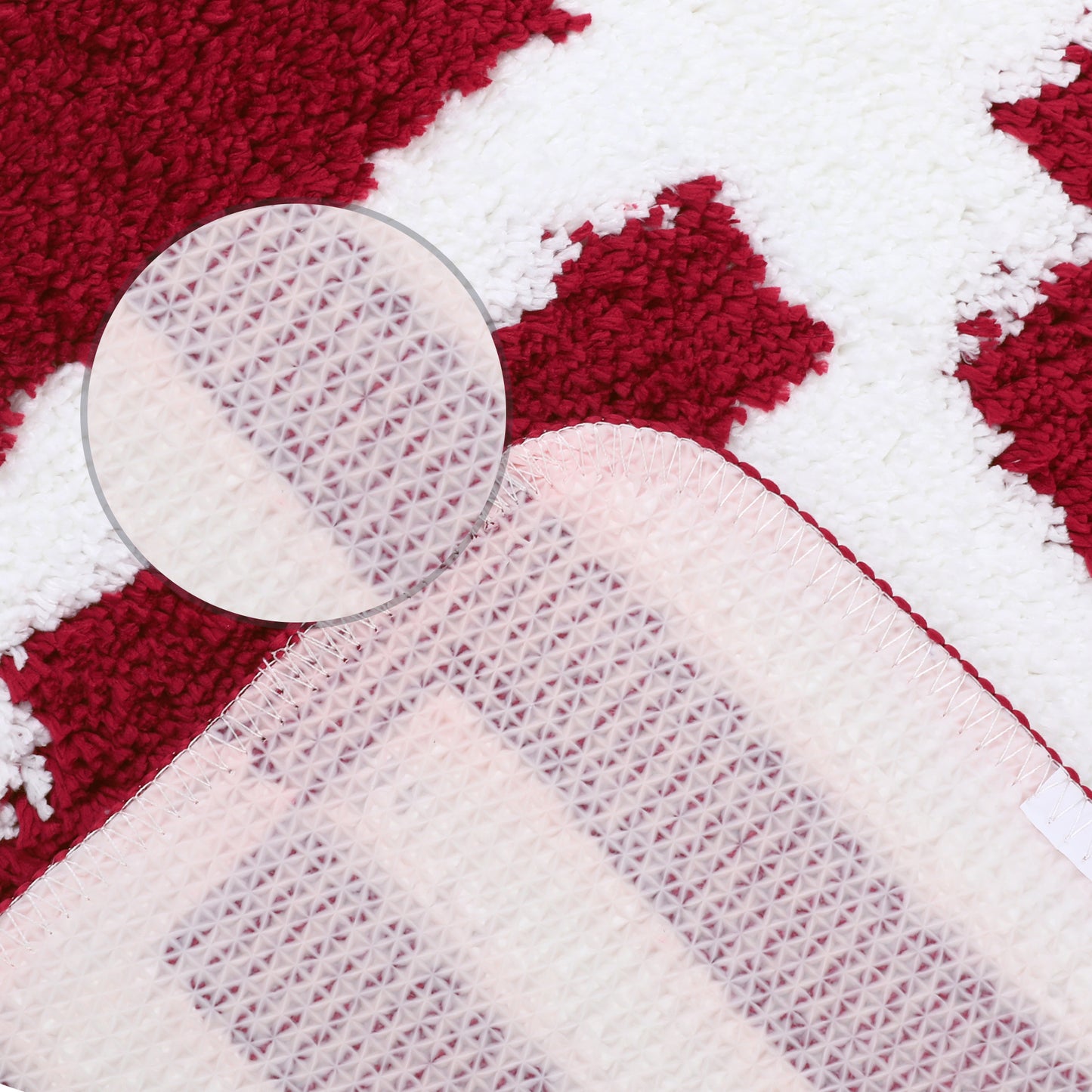 Geometric Patterns Bathroom Rugs, Soft and Absorbent Bath Mat, Quick Dry Shaggy Bath Mats