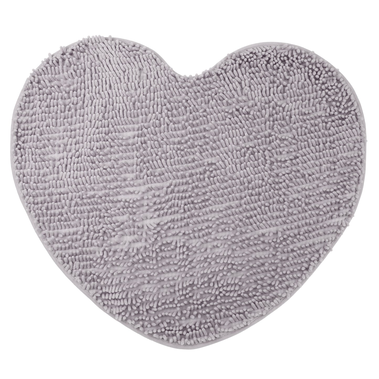 Heart Shaped Chenille Bath Rugs Soft Absorbent Shaggy Bath Mats Non-Slip Washable Plush Bath Mats