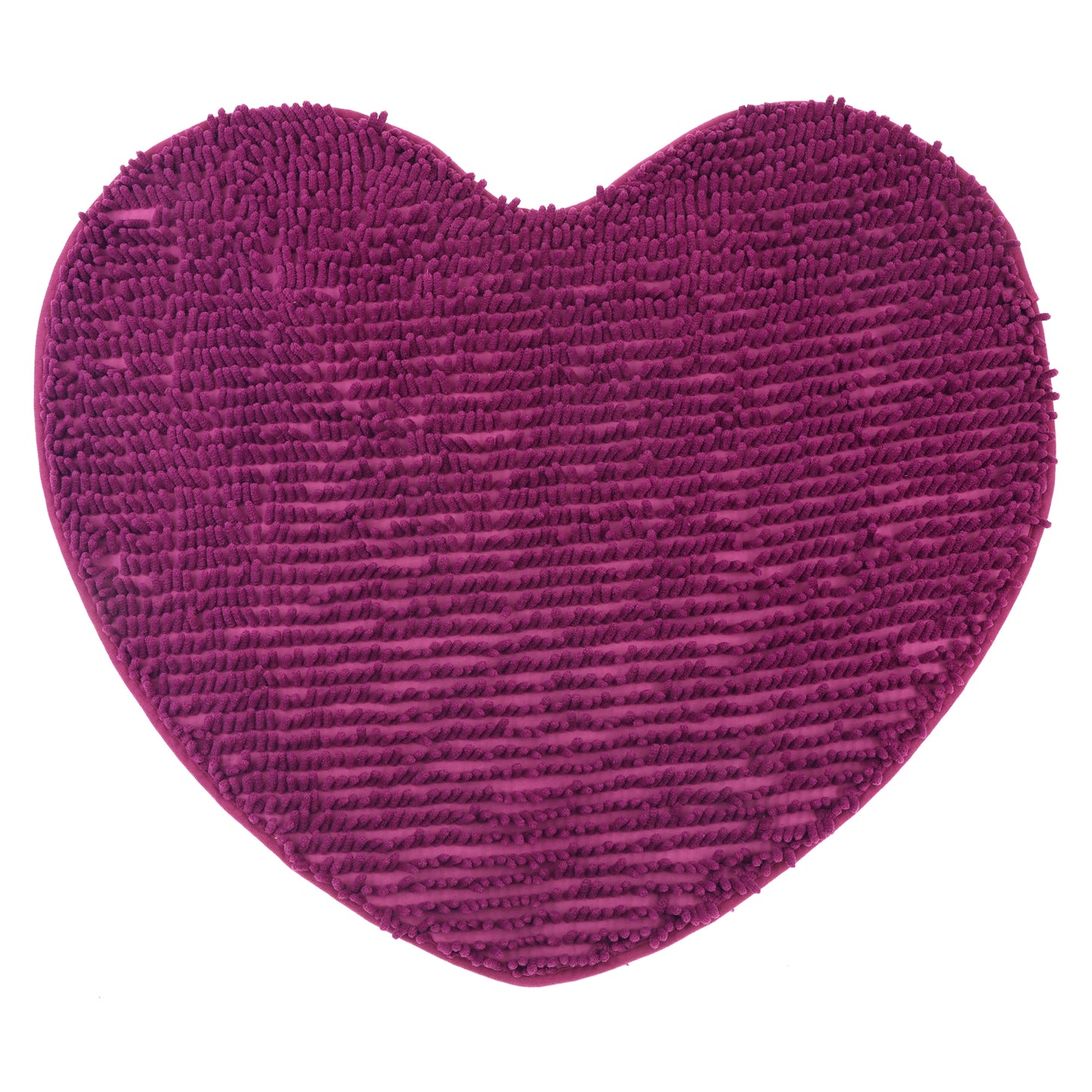 Heart Shaped Chenille Bath Rugs Soft Absorbent Shaggy Bath Mats Non-Slip Washable Plush Bath Mats