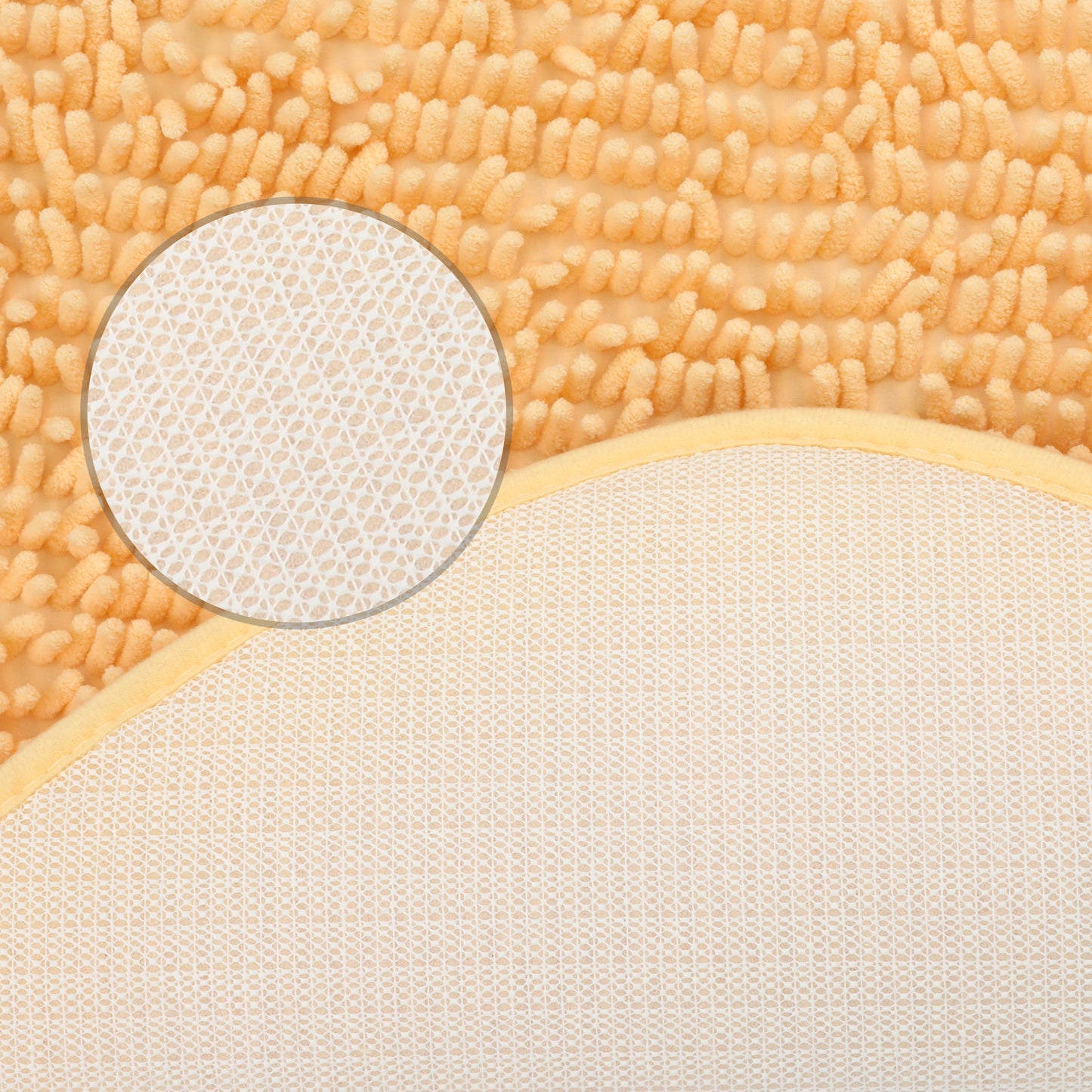 Heart Shaped Chenille Bath Rugs Soft Absorbent Shaggy Bath Mats Non-Slip Washable Plush Bath Mats