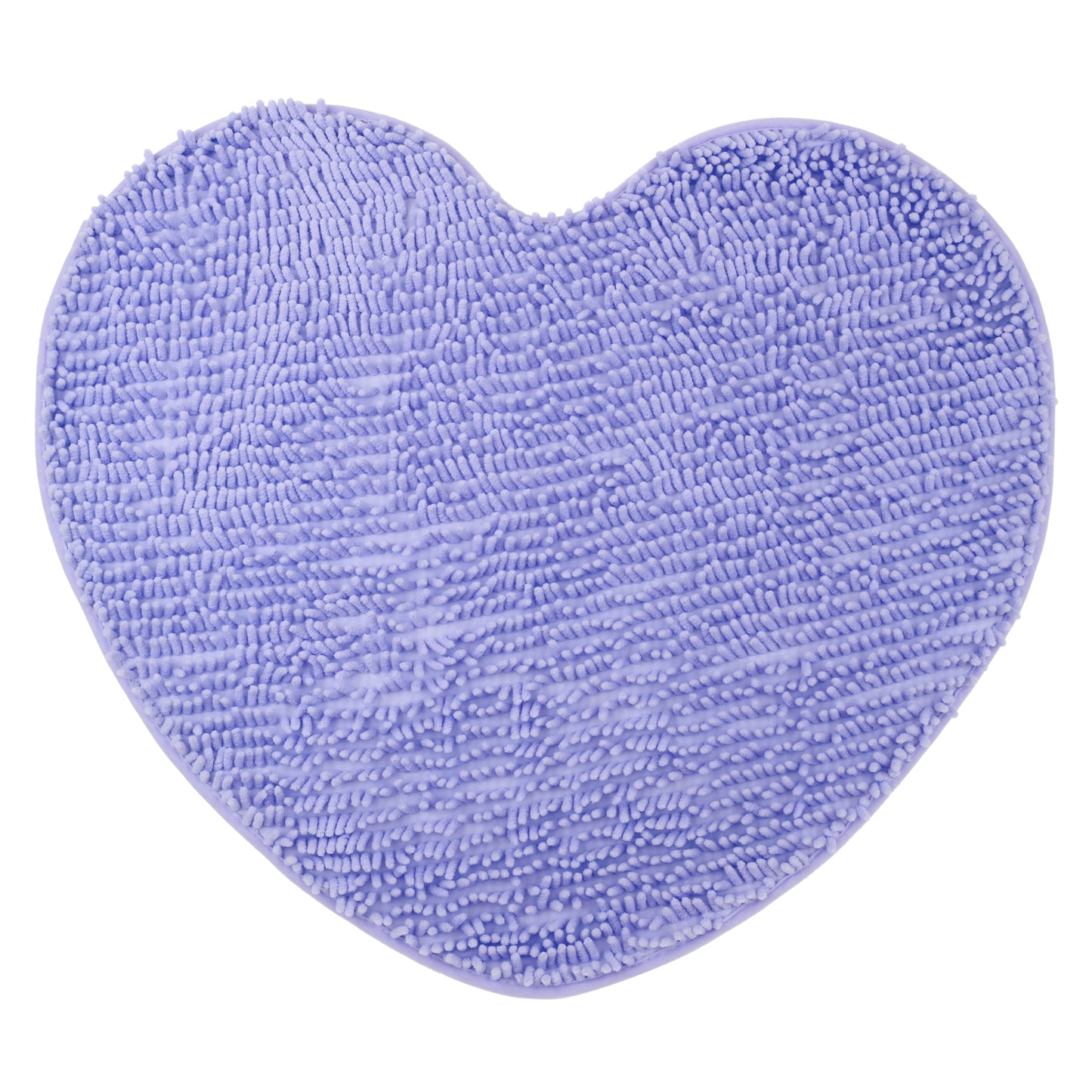 Heart Shaped Chenille Bath Rugs Soft Absorbent Shaggy Bath Mats Non-Slip Washable Plush Bath Mats