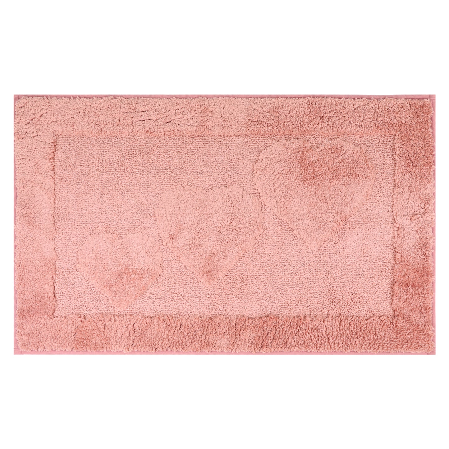 Cute Heart Pattern Bathroom Rugs Mat, Soft Absorbent Non Slip Washable, Quick Dry Shaggy Bath Mats