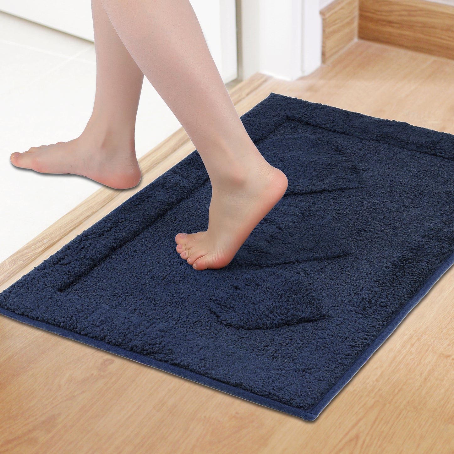 Cute Heart Pattern Bathroom Rugs Mat, Soft Absorbent Non Slip Washable, Quick Dry Shaggy Bath Mats