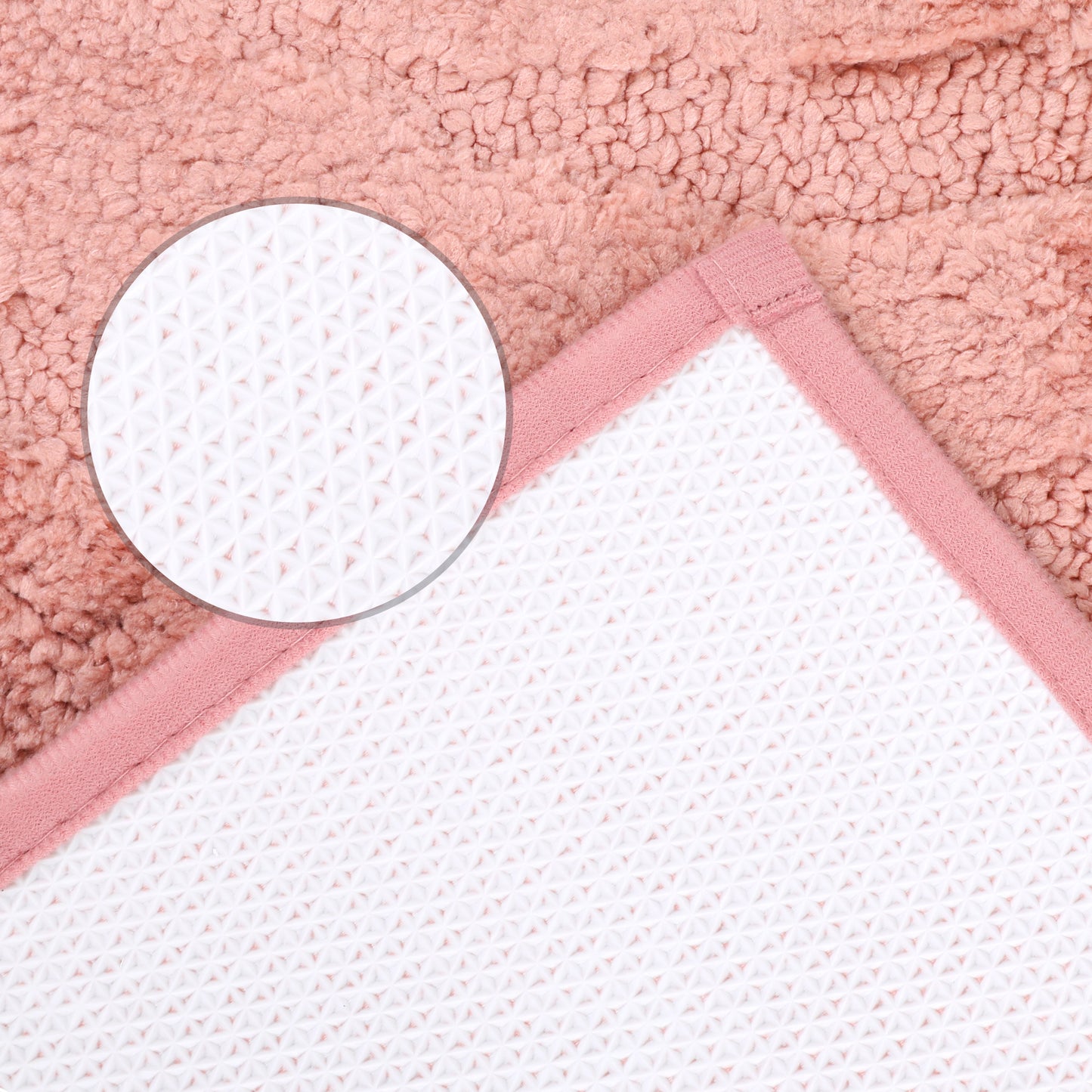 Geometry Pattern Bathroom Rugs Mat, Soft Absorbent Bath Floor Mat, Non Slip Shaggy Bath Mats