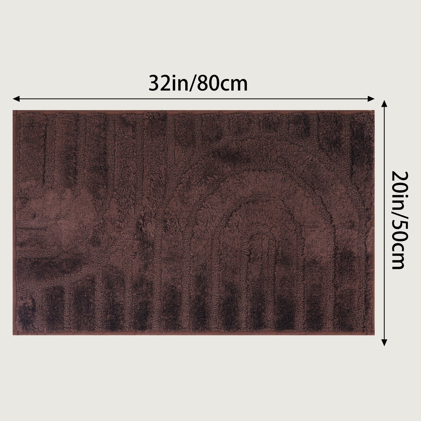 Geometry Pattern Bathroom Rugs Mat, Soft Absorbent Bath Floor Mat, Non Slip Shaggy Bath Mats