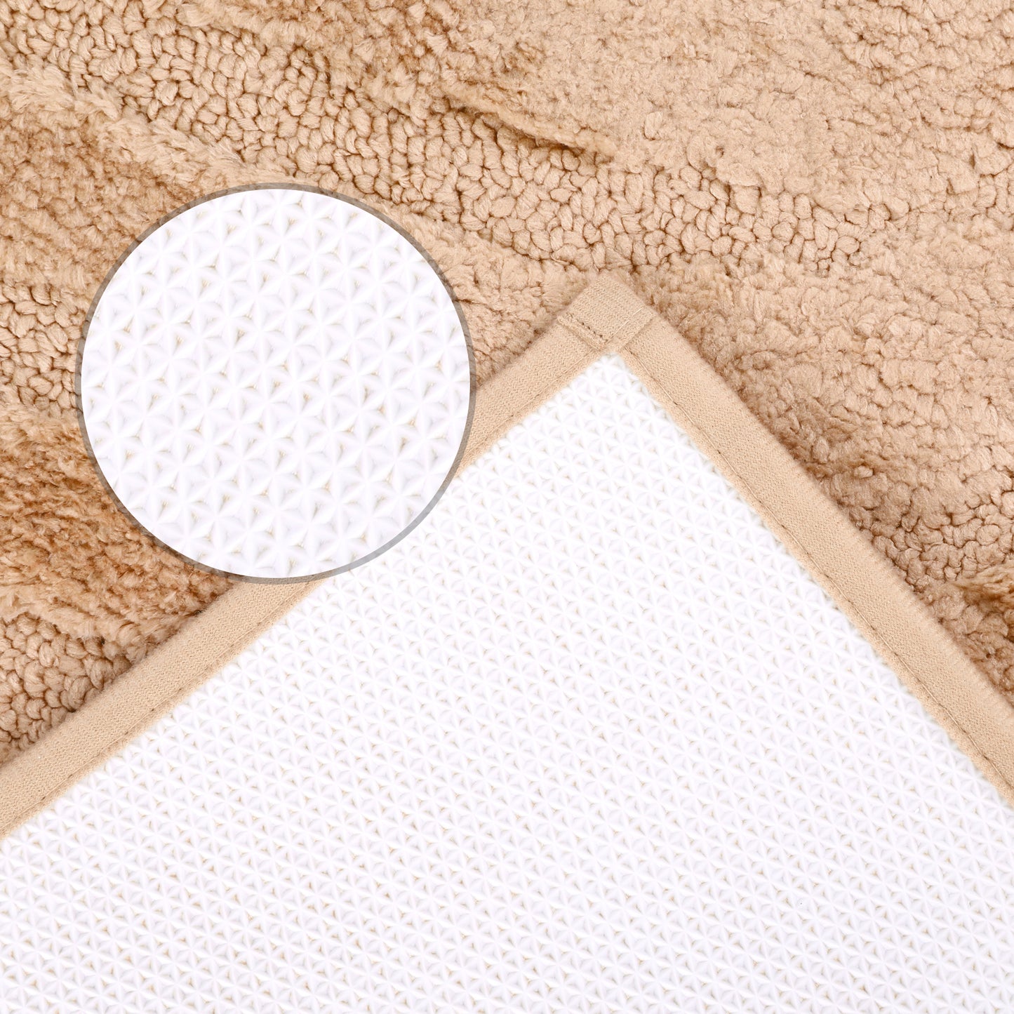 Geometry Pattern Bathroom Rugs Mat, Soft Absorbent Bath Floor Mat, Non Slip Shaggy Bath Mats