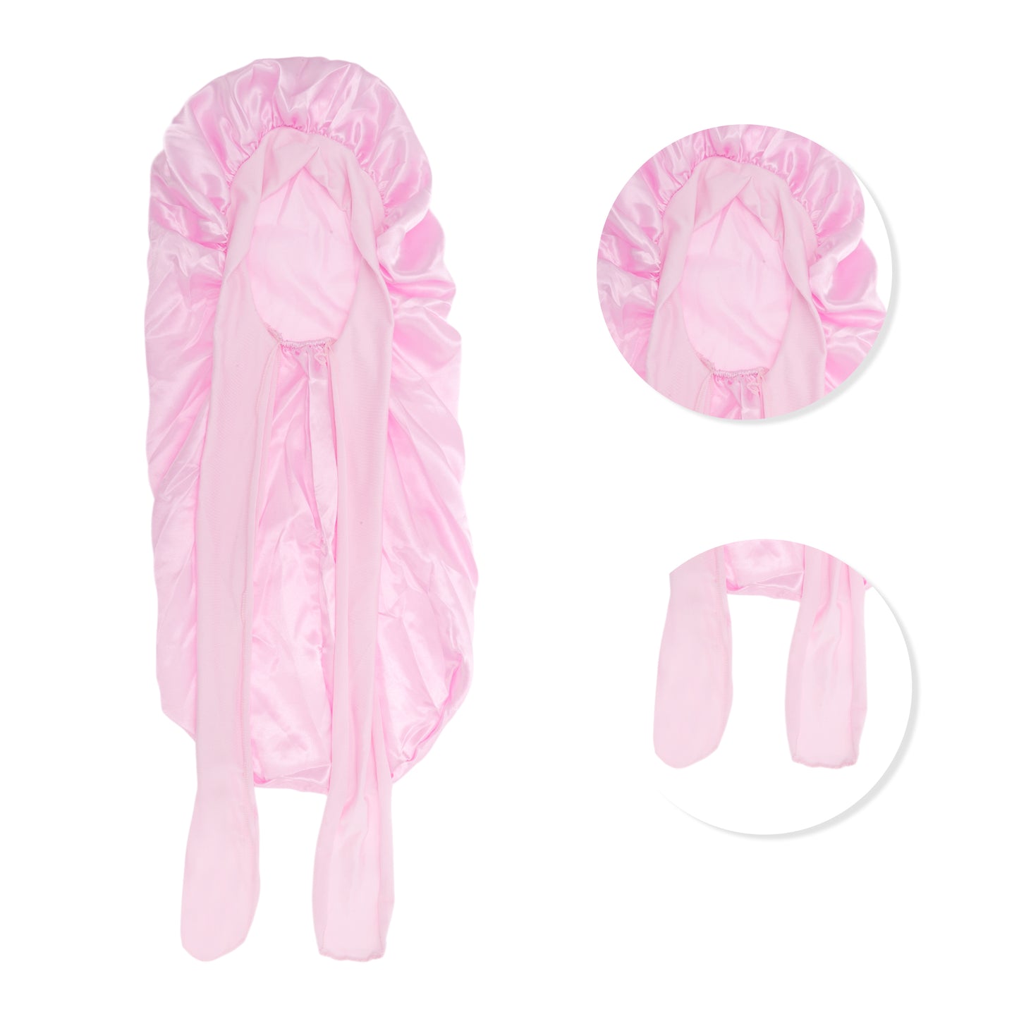 1 Pc Durable Bow Long Shower Cap for Bathroom Pink