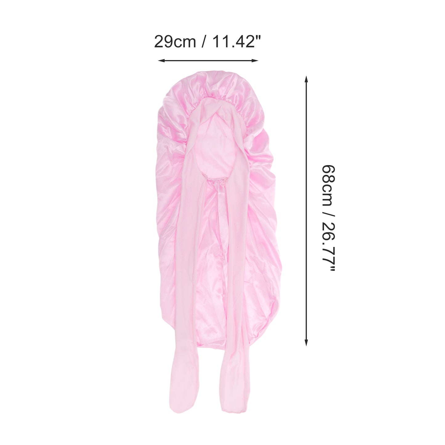 1 Pc Durable Bow Long Shower Cap for Bathroom Pink