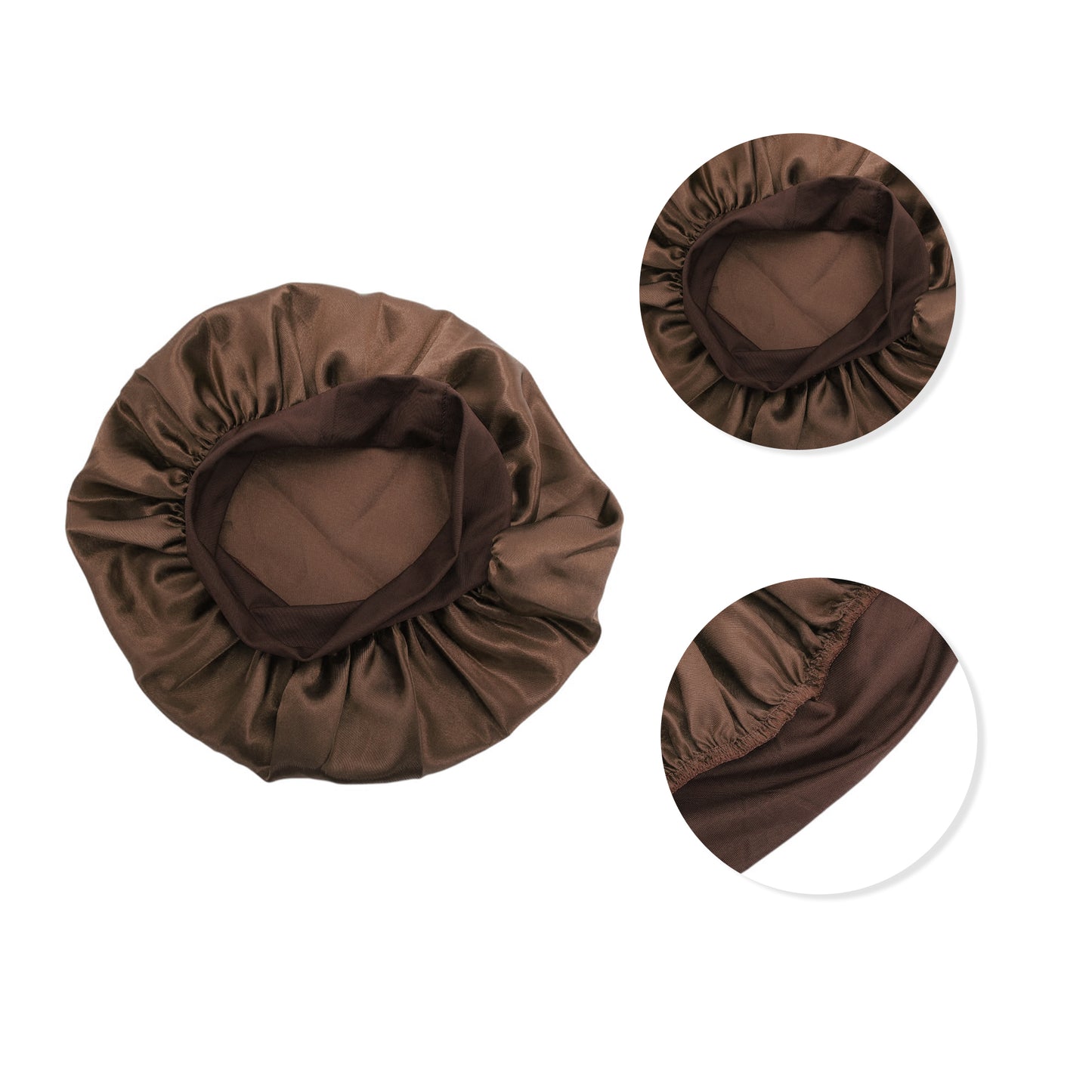 1 Pc High Elasticity Shower Cap for Bathroom Coffee Color