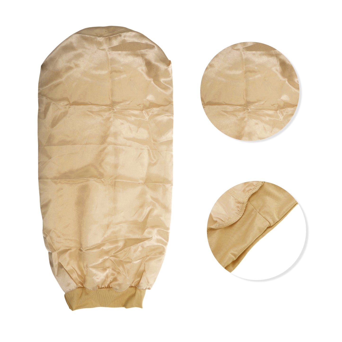 1 Pc Elasticity Long Shower Cap for Bathroom Gold Tone