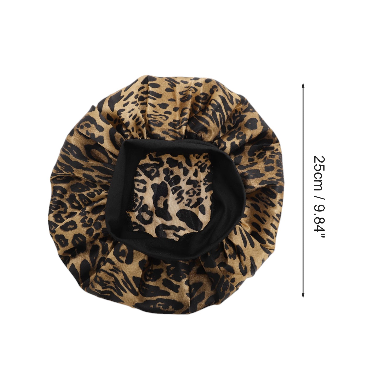 1 Pc High Elasticity Vintage Print Shower Cap for Bathroom Brown