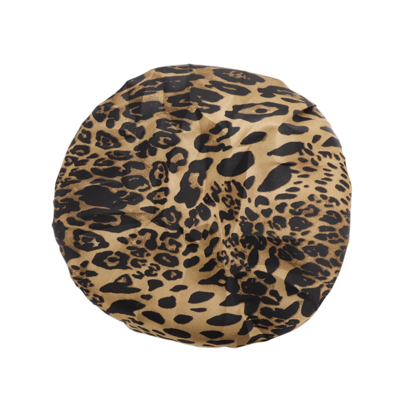 1 Pc High Elasticity Vintage Print Shower Cap for Bathroom Brown