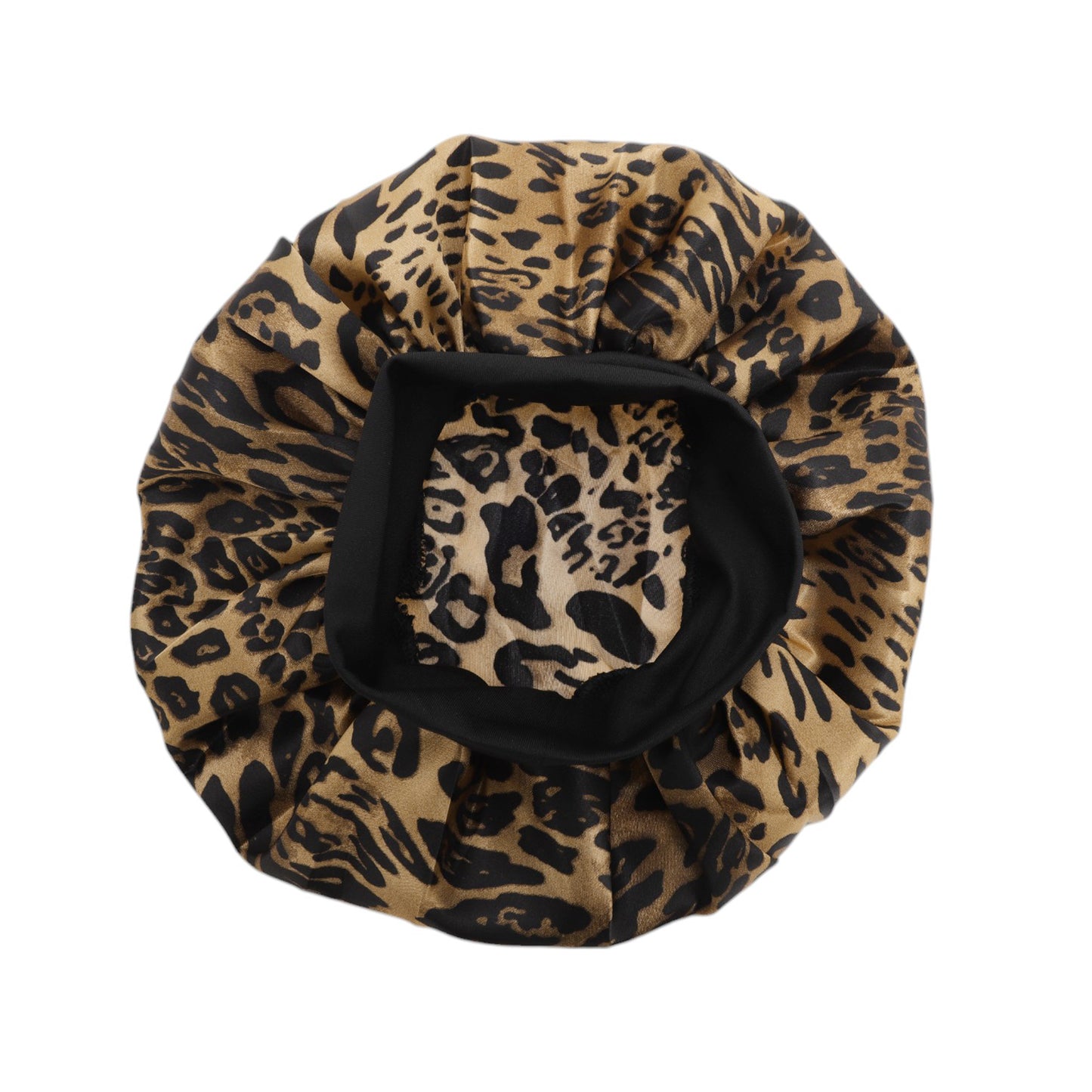 1 Pc High Elasticity Vintage Print Shower Cap for Bathroom Brown