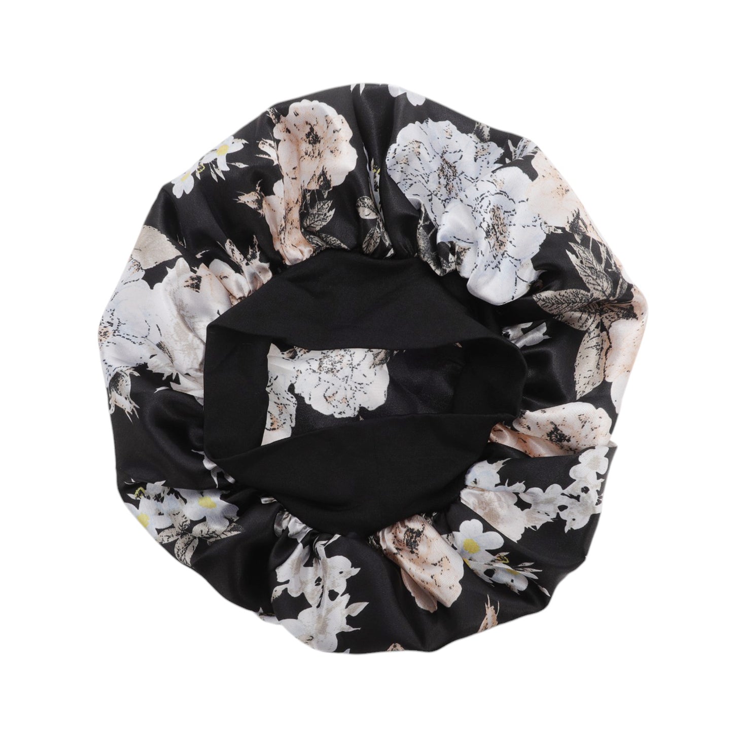 1 Pc High Elasticity Vintage Print Shower Cap for Bathroom Black