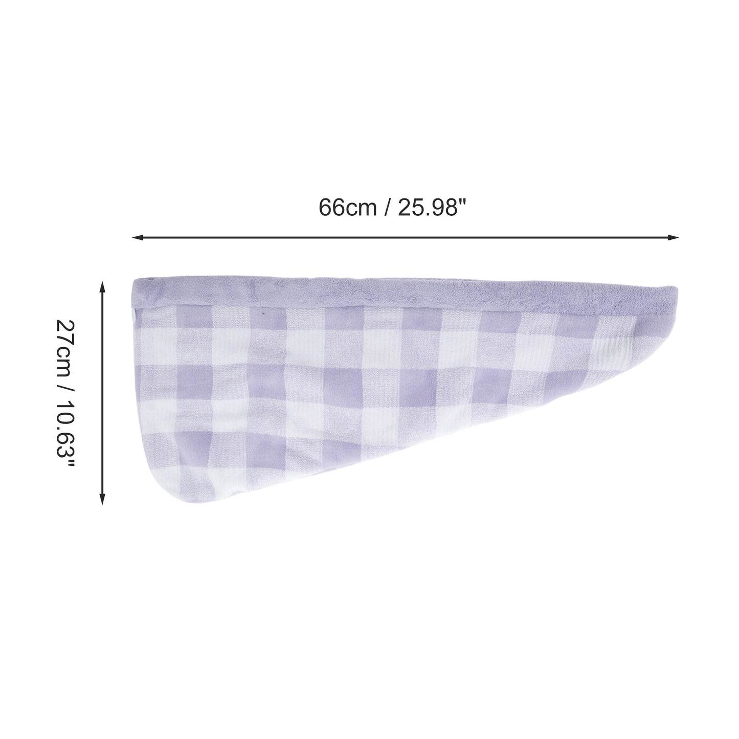 1 Pc Water-absorbent Plaid Hair Drying Towel for Bathroom Purple