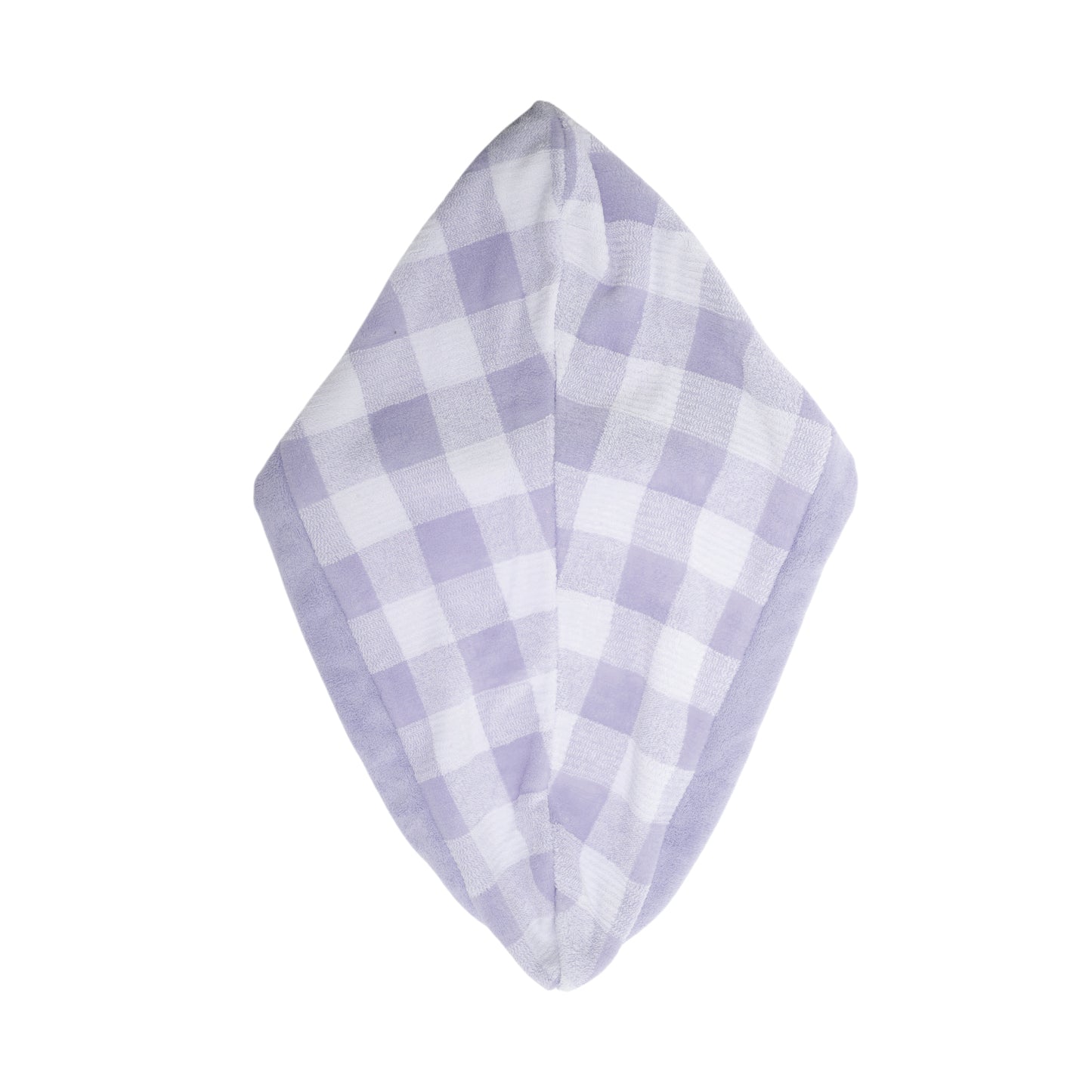 1 Pc Water-absorbent Plaid Hair Drying Towel for Bathroom Purple