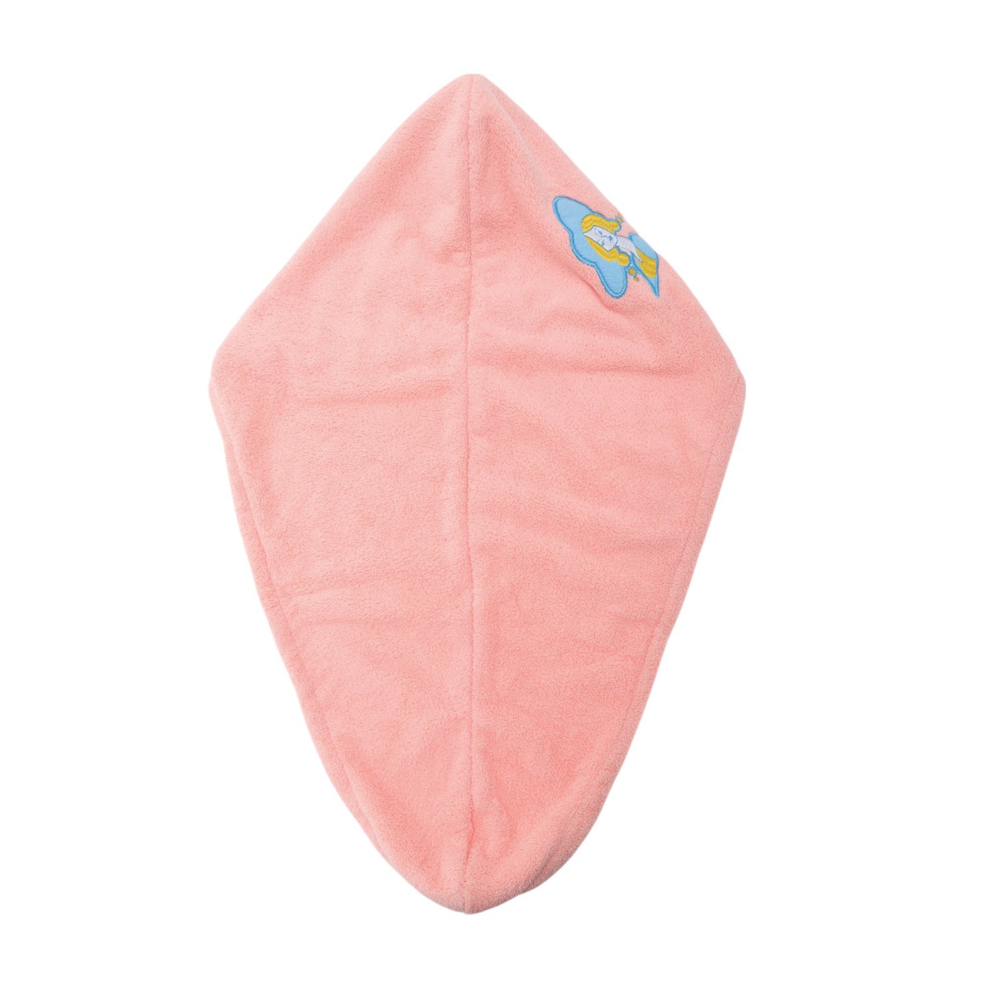 1 Pc Water-absorbent Embroidery Hair Drying Towel for Bathroom Pink
