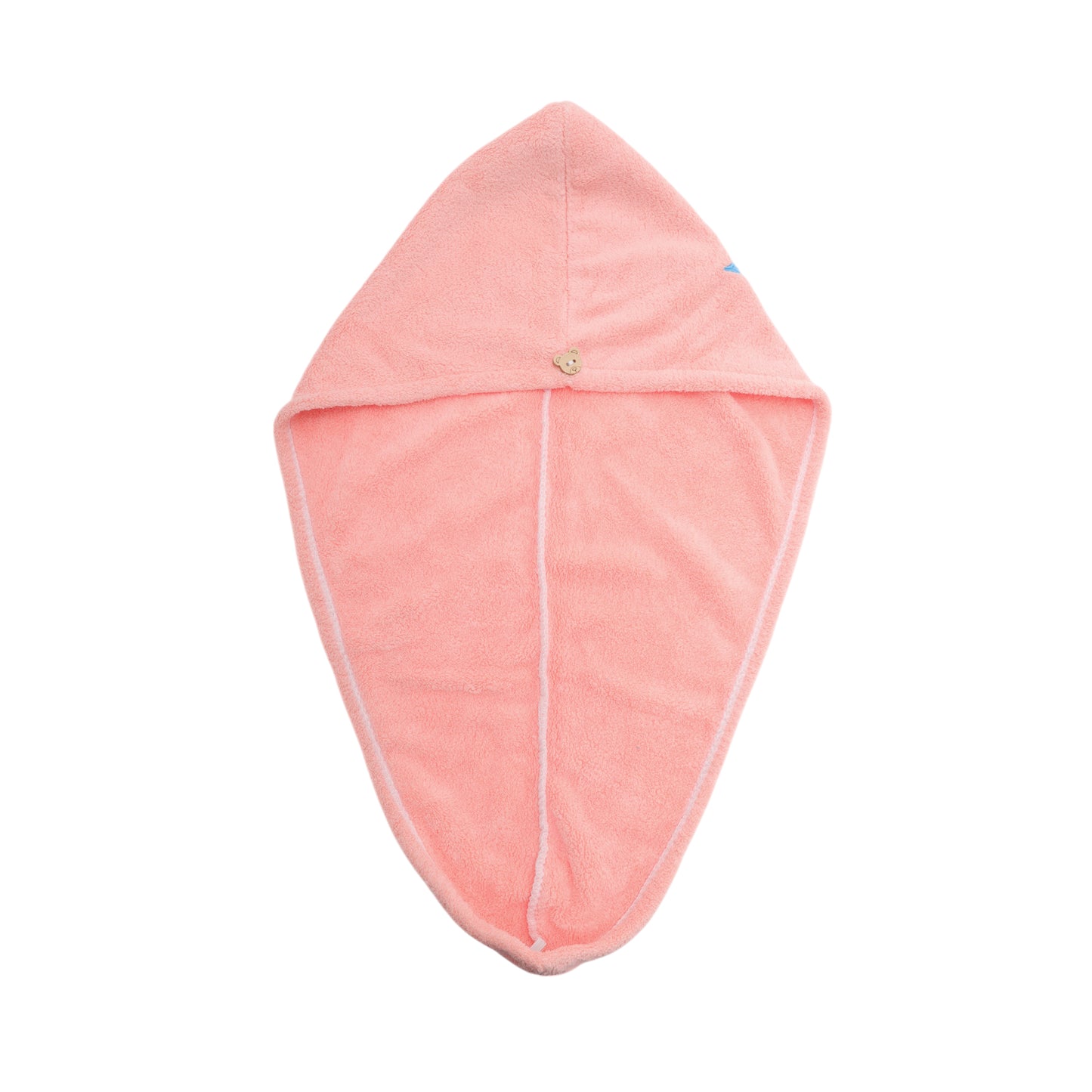 1 Pc Water-absorbent Embroidery Hair Drying Towel for Bathroom Pink