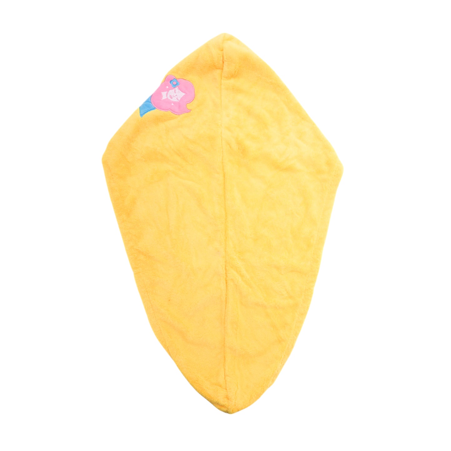1 Pc Water-absorbent Embroidery Hair Drying Towel for Bathroom Yellow